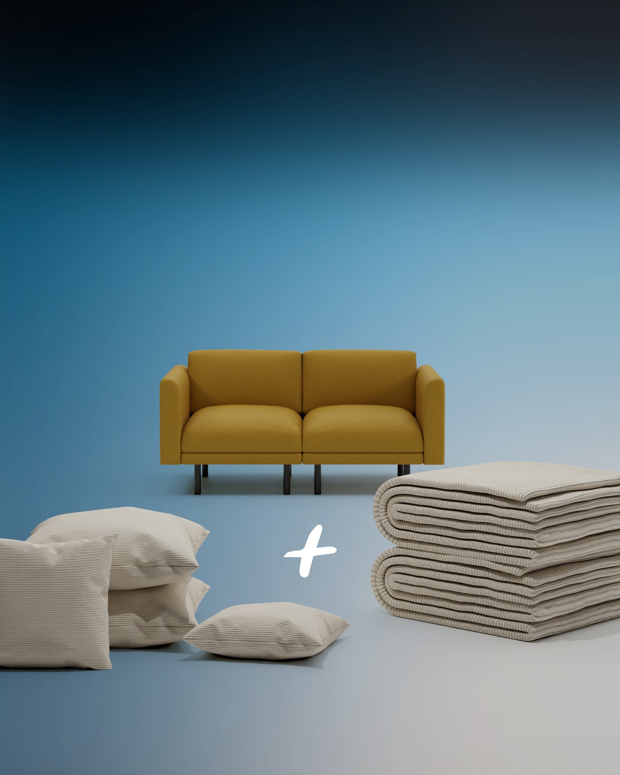 Aera 2 seater modular sofa 2 in 1 Set