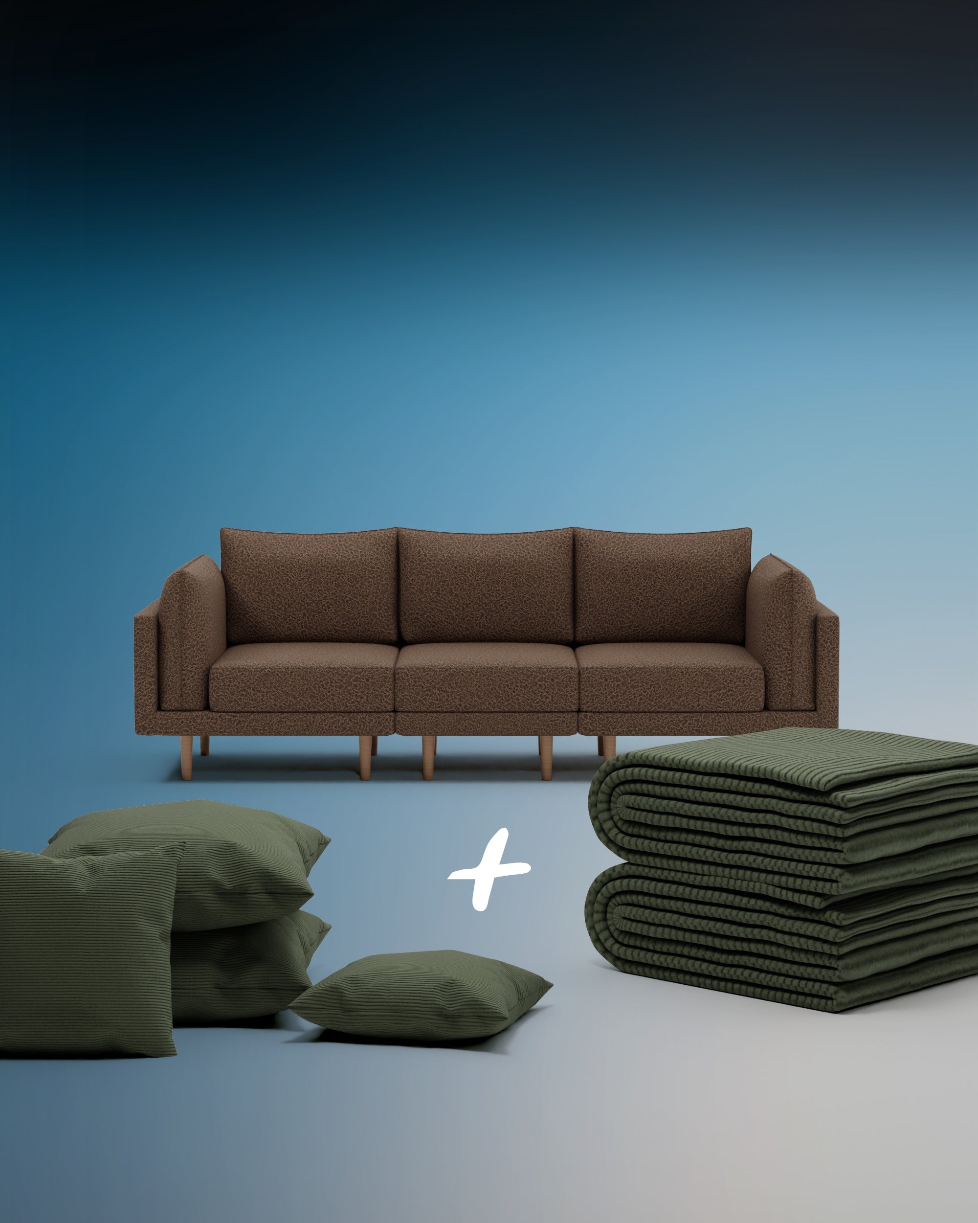 3 in 1 modular sofa set Donna 3 seater with bed function