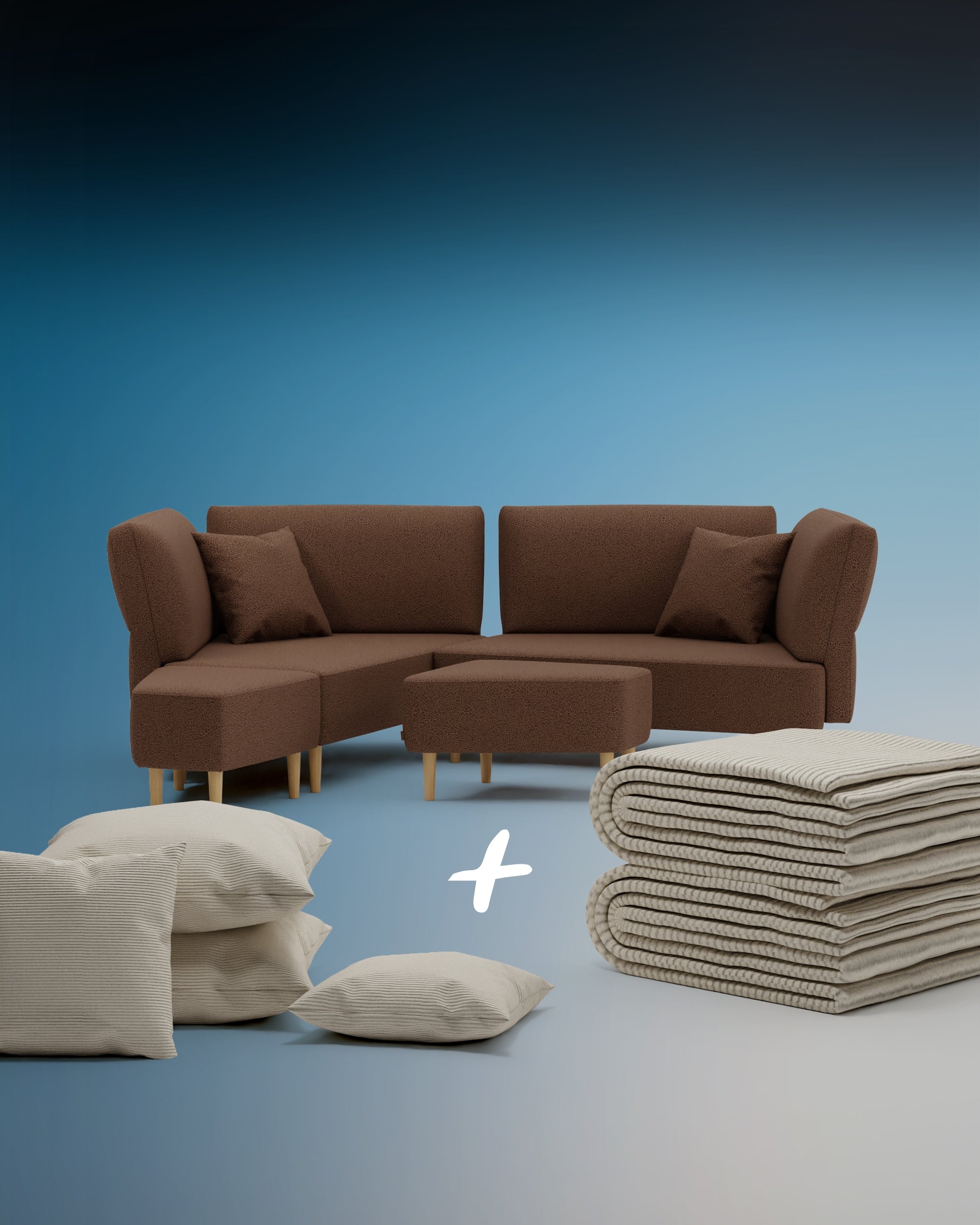 3 in 1 set Mike modular sofa with bed function