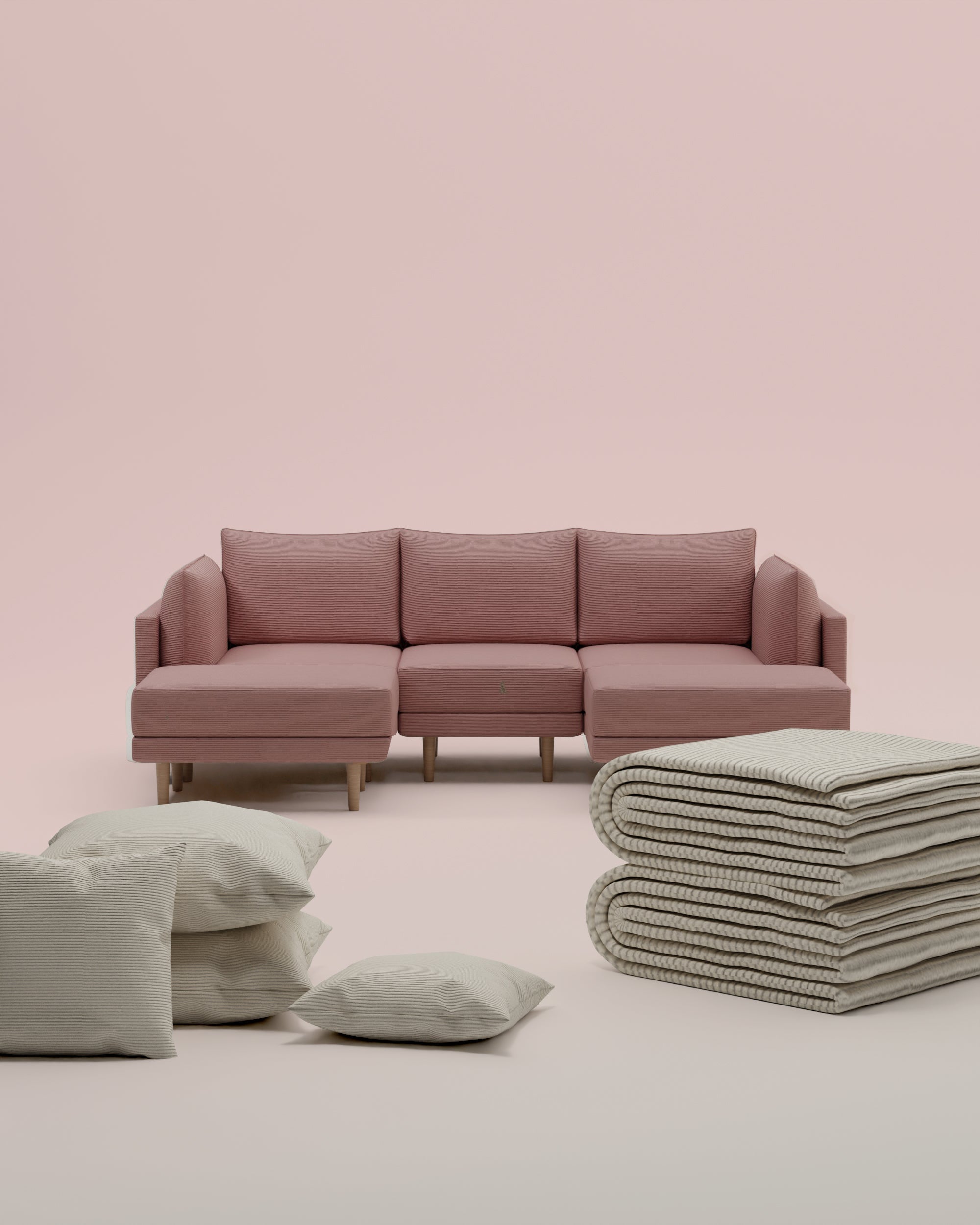 3 in 1 modular sofa set Donna U-shaped with bed function