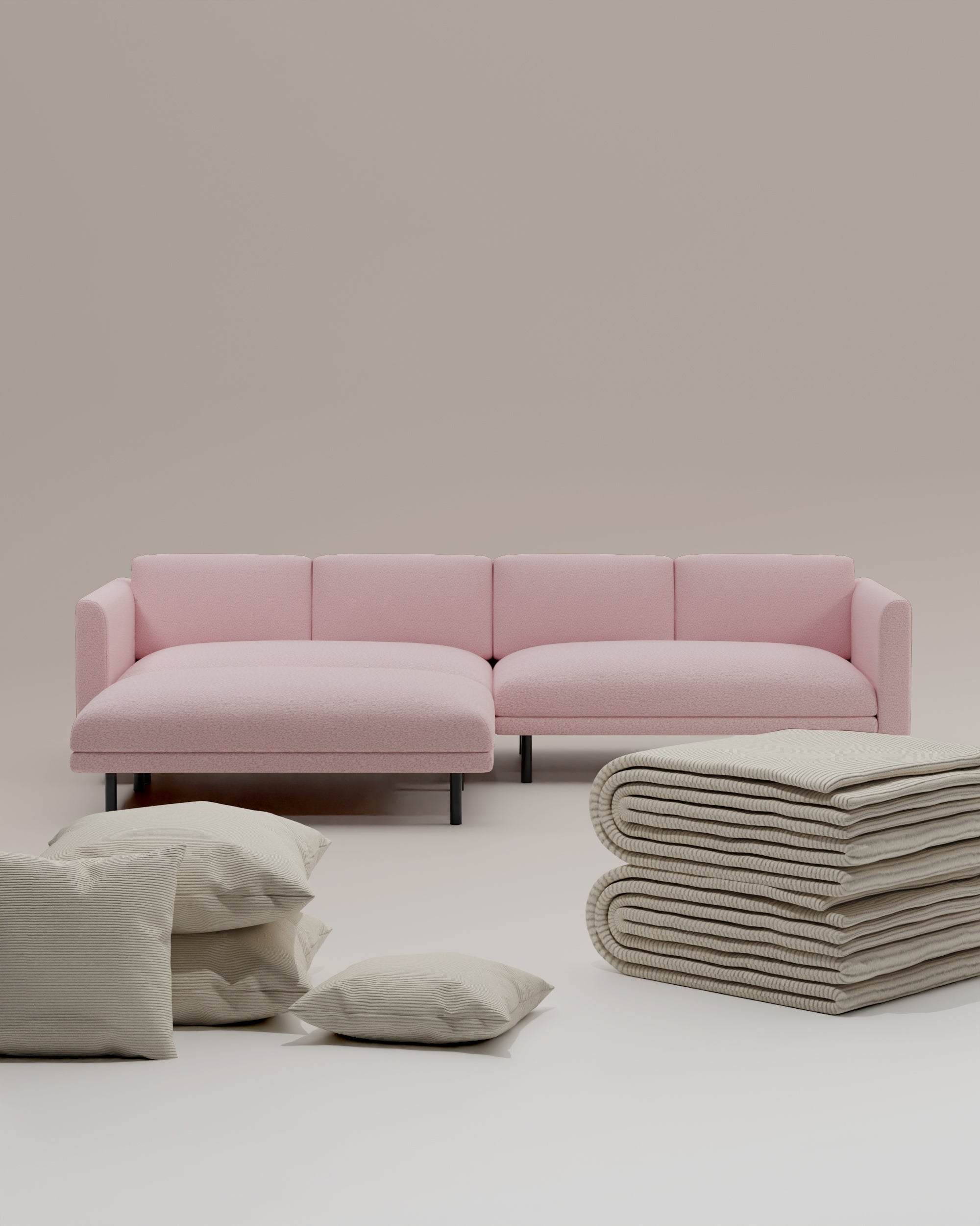3 in 1 set Aera 3 seater modular sofa with pouf