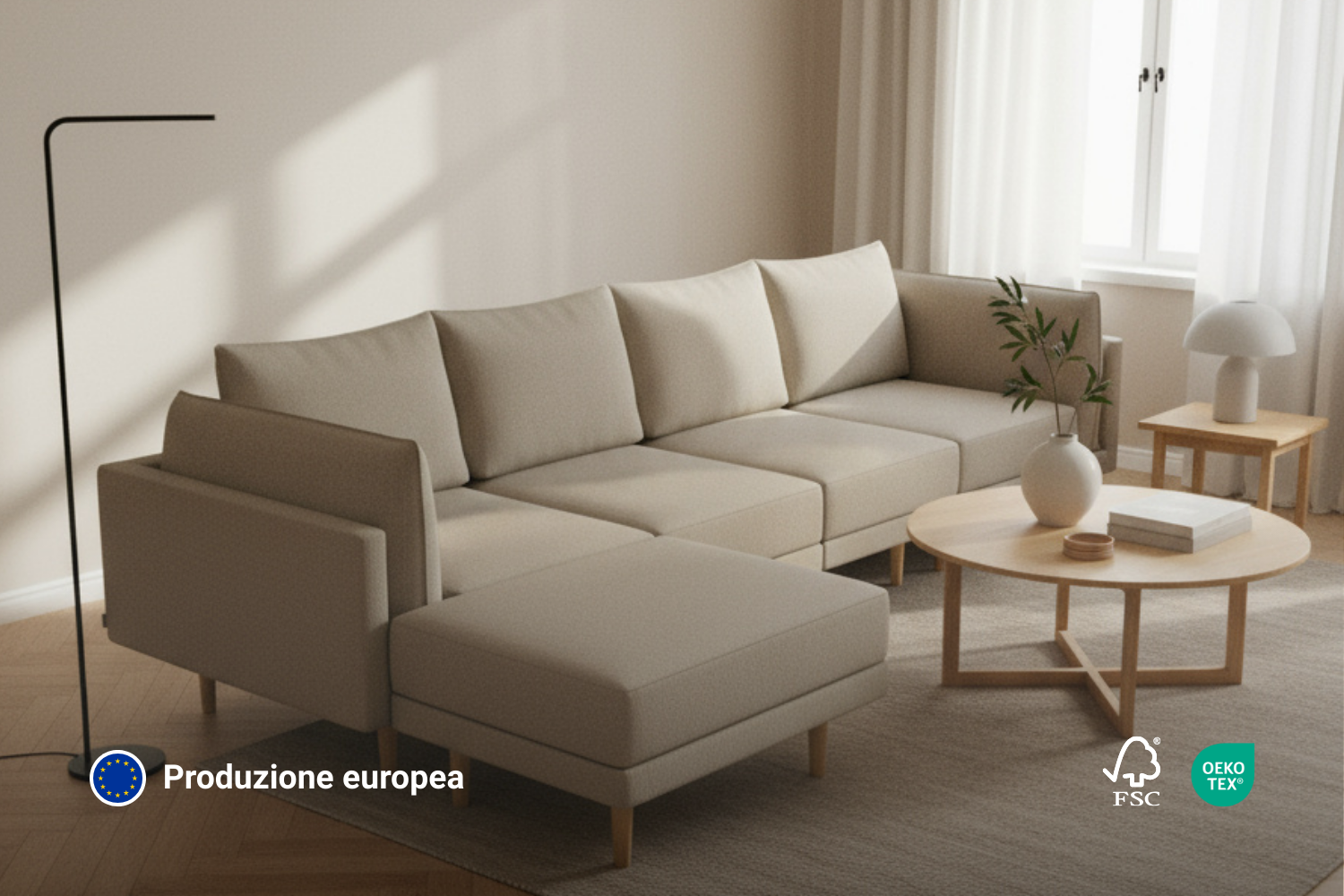 Modular sofa Donna XL corner with bed function