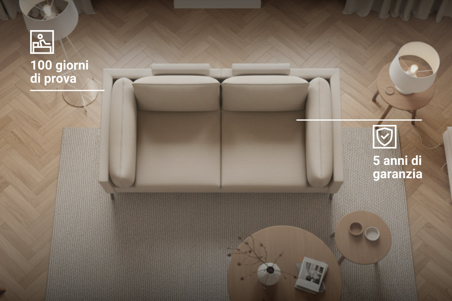 Divano modulare Donna 2 posti con funzione letto