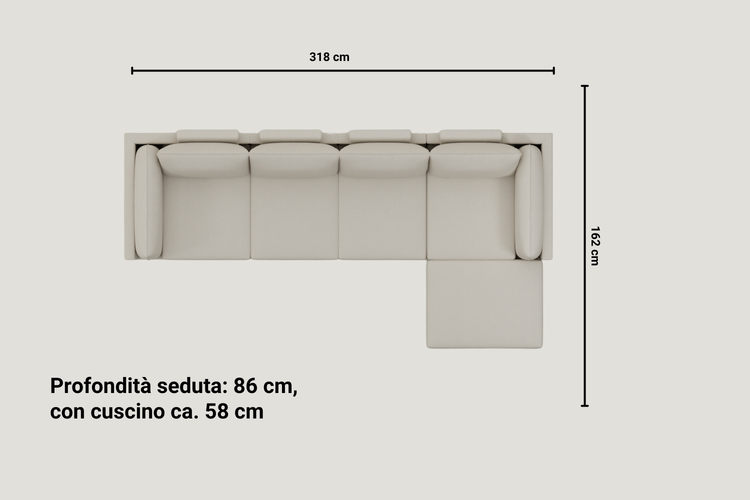 Modular sofa Donna XL corner with bed function
