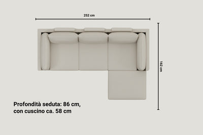 Divano modulare Donna 4 posti con funzione letto