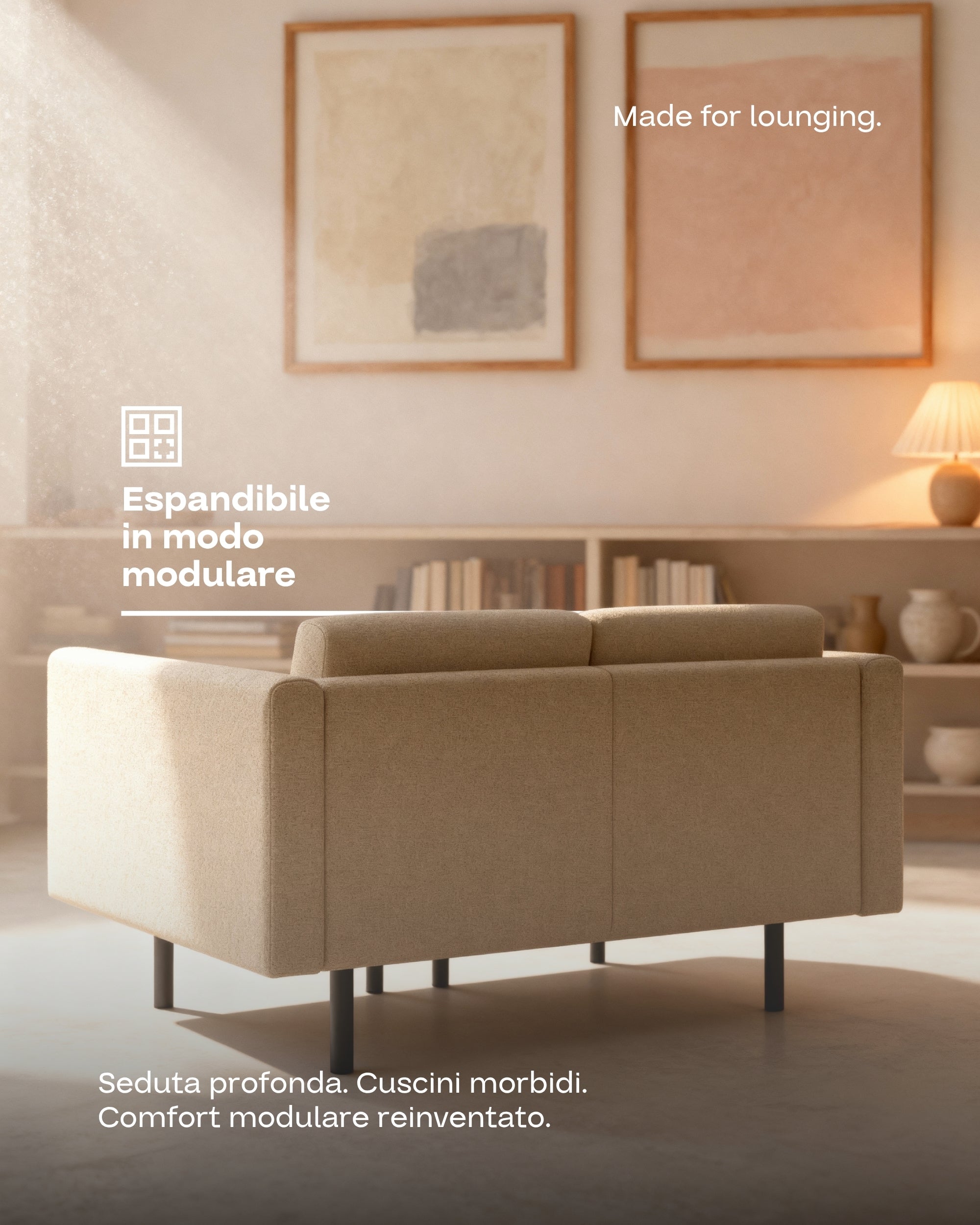 Aera 2 seater modular sofa