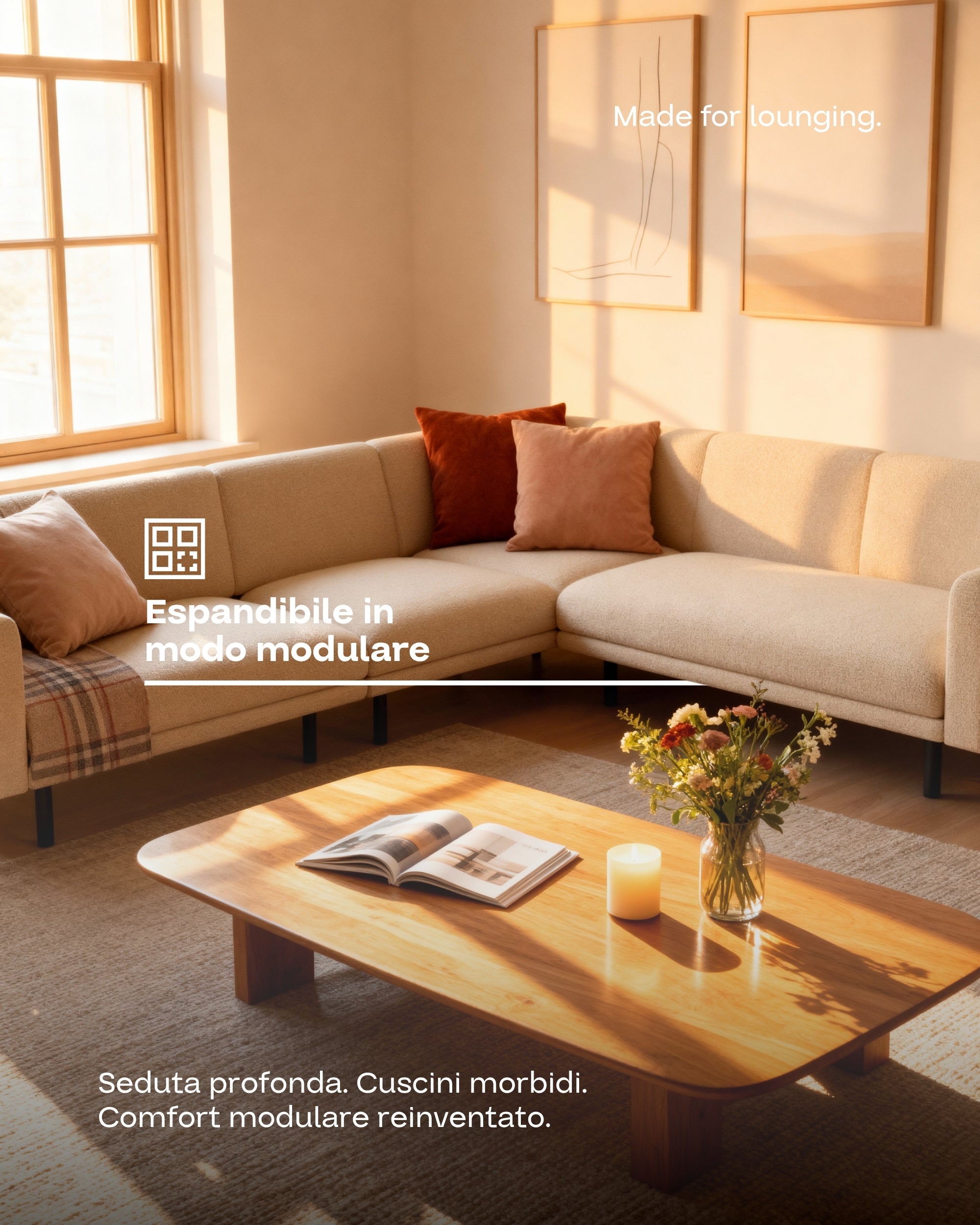 Aera XL corner modular sofa