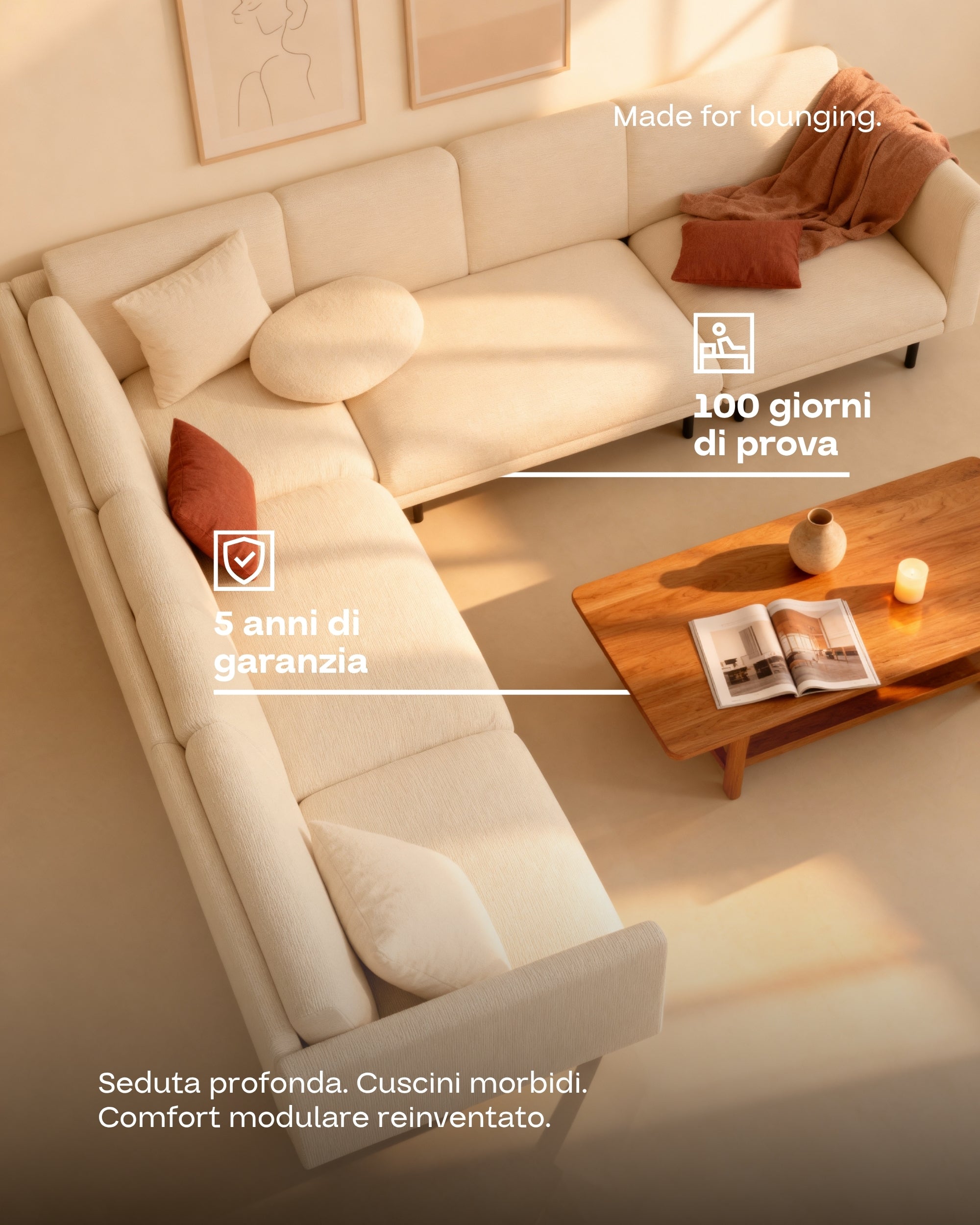 Divano modulare Aera angolare XL