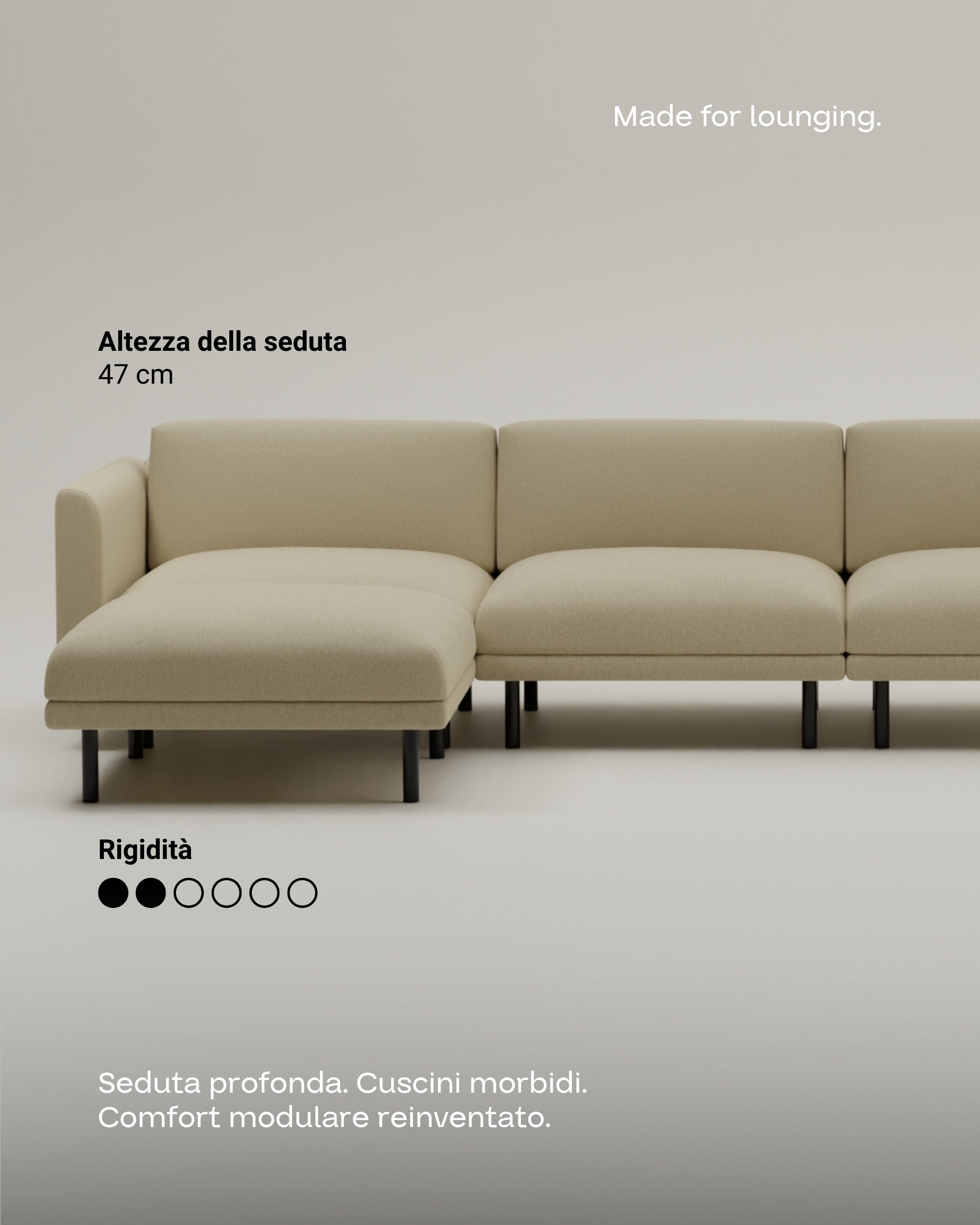 Divano modulare Aera 5 posti