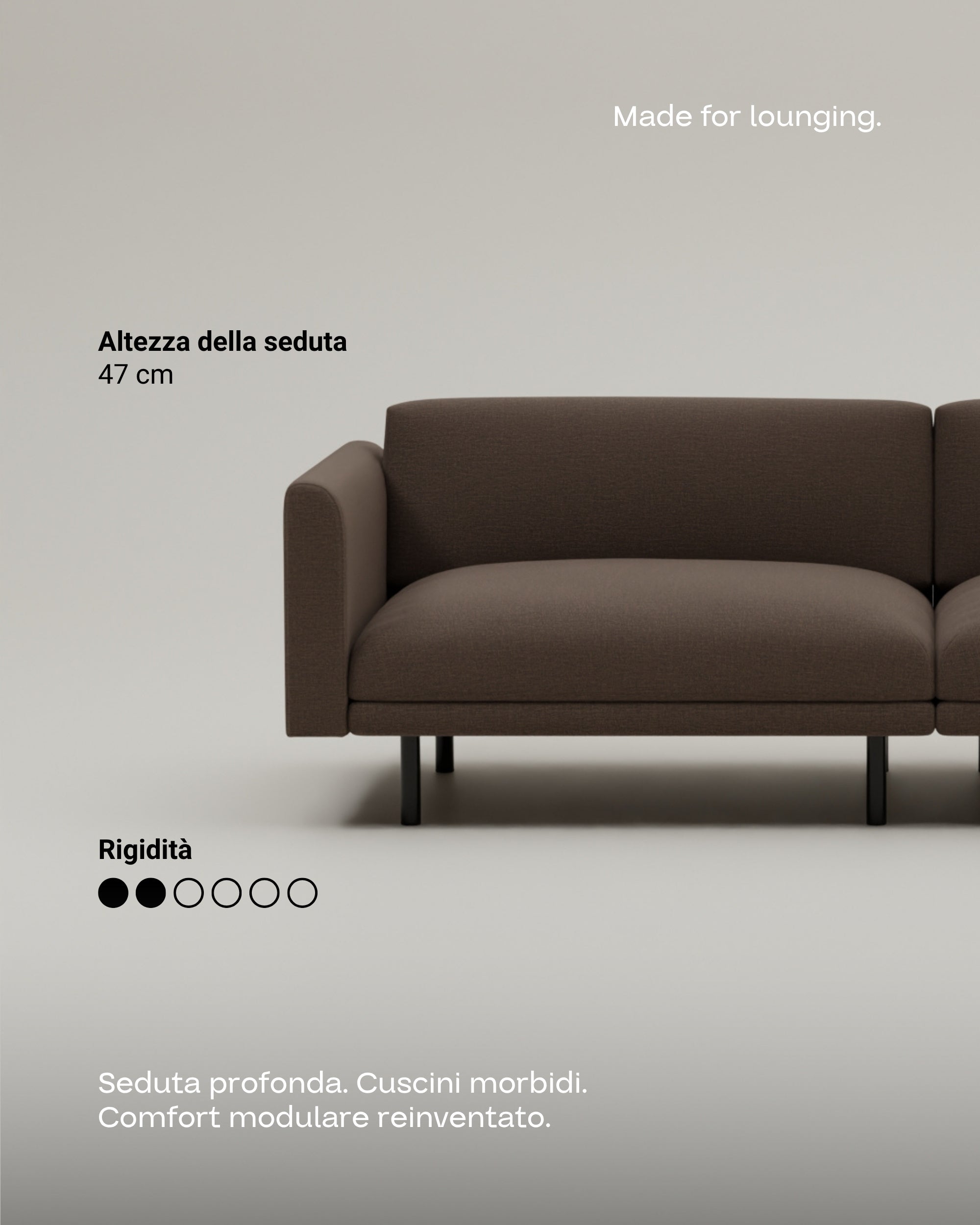 Divano modulare Aera 2.5 posti