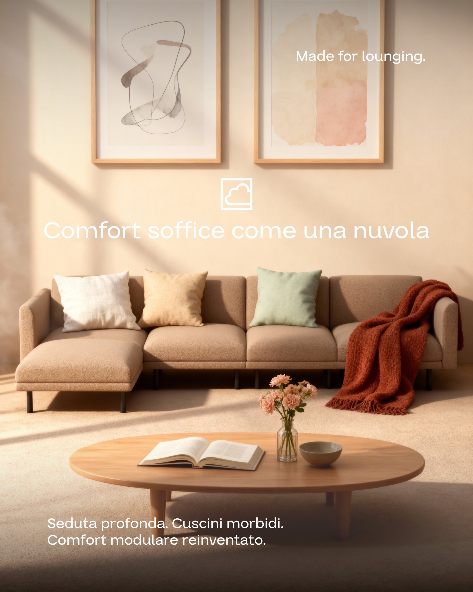 Divano modulare Aera 5 posti