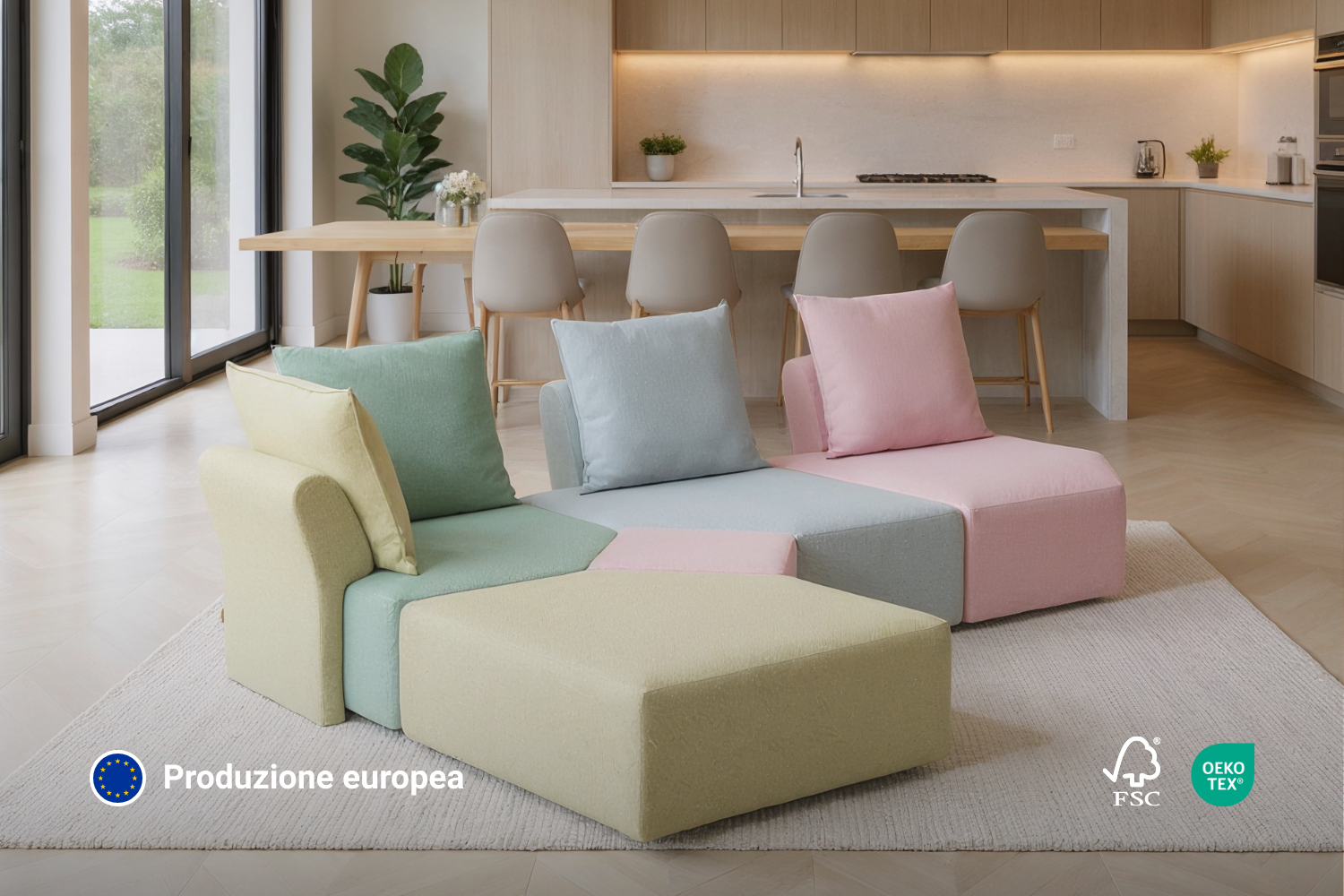 Katrina modular sofa with rest function