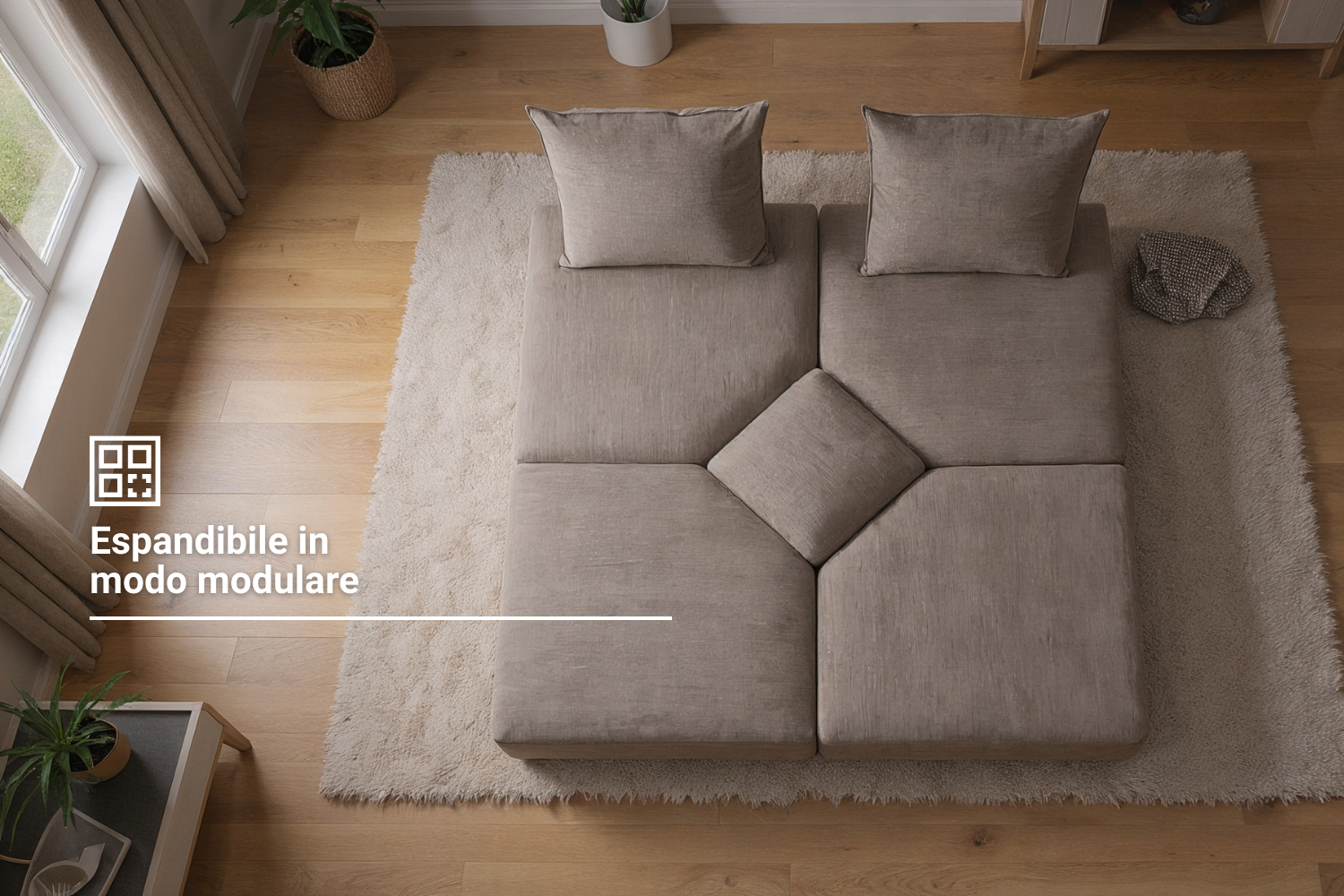 Katrina modular sofa with rest function