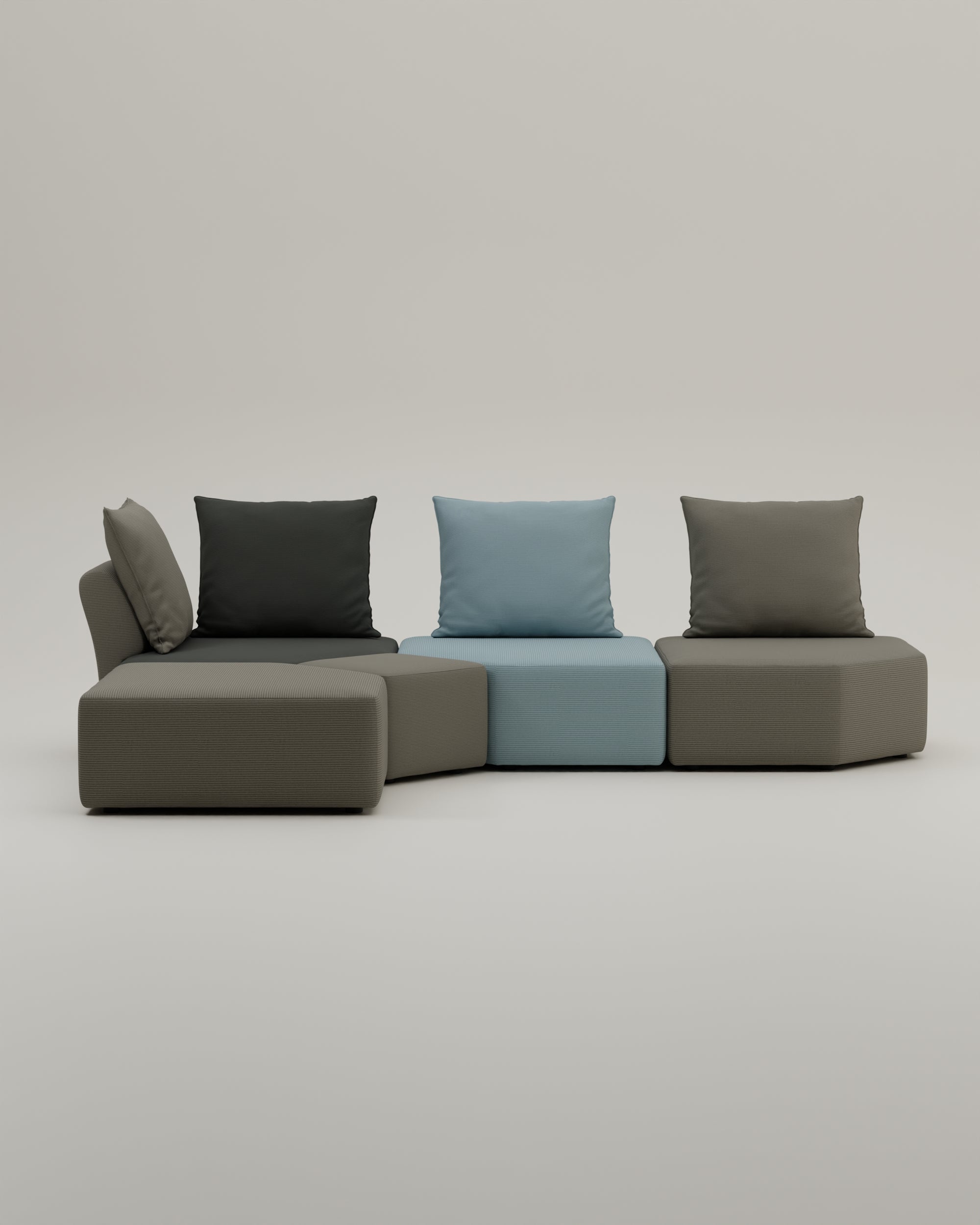 Katrina modular sofa with rest function