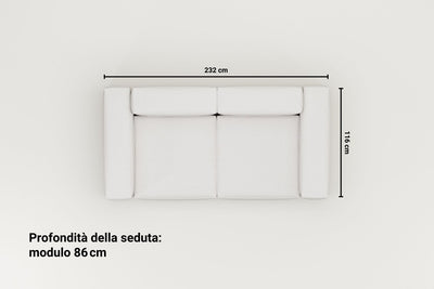 Divano modulare Harvey 2 posti