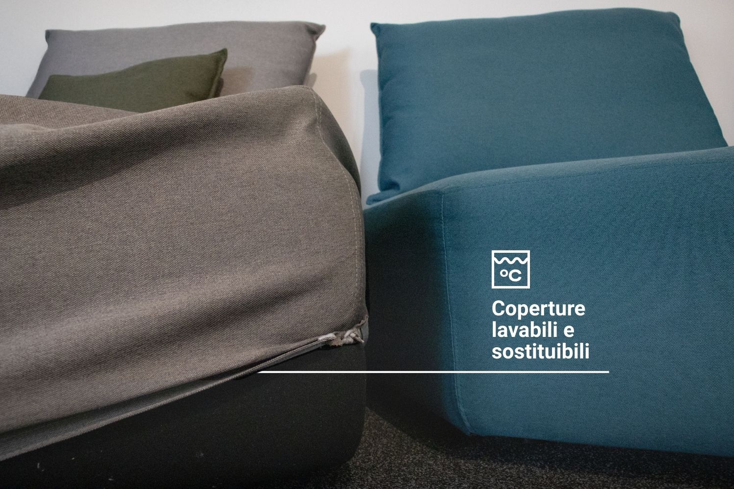 Divano modulare Katrina con funzione di riposo