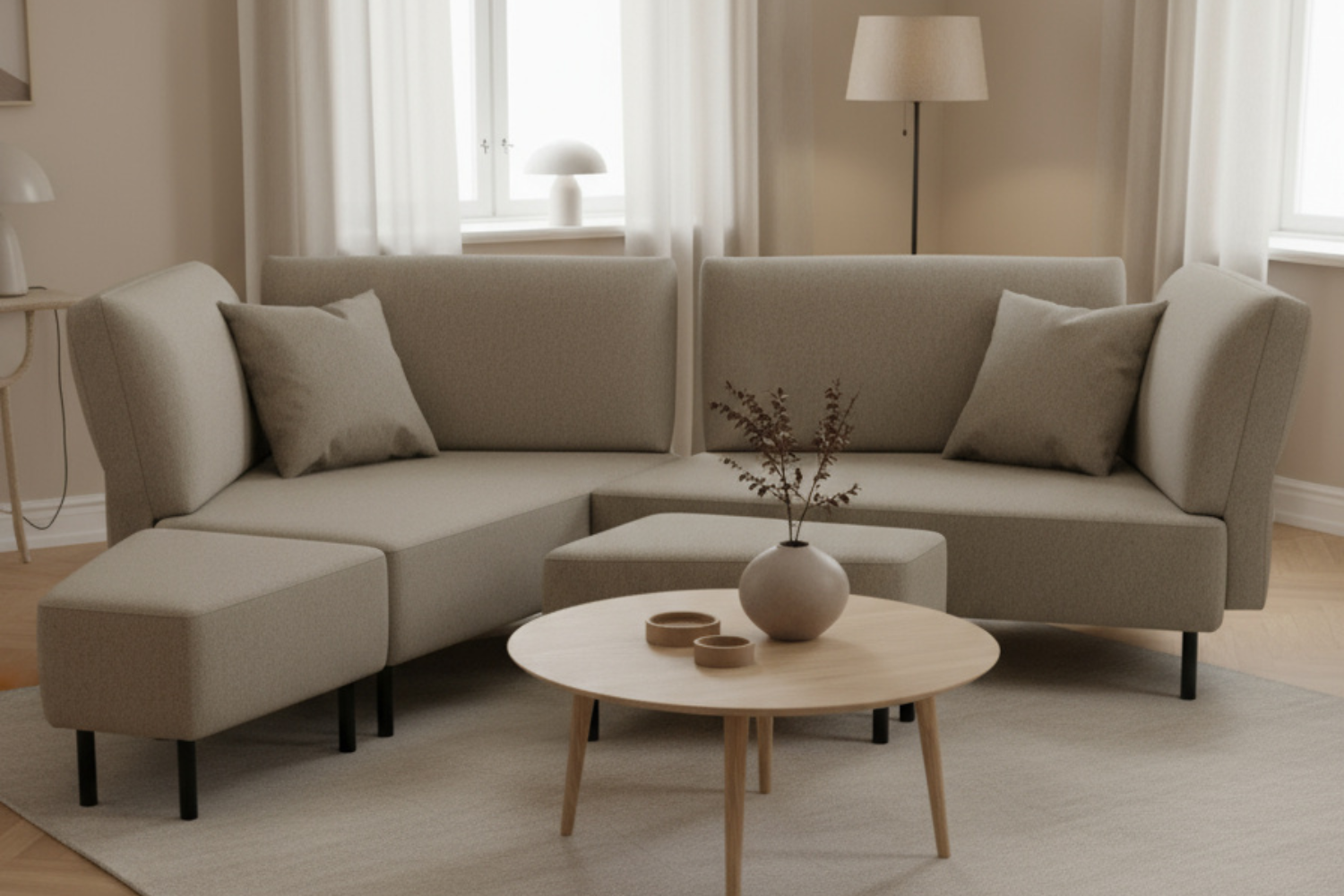 Mike modular sofa with bed function