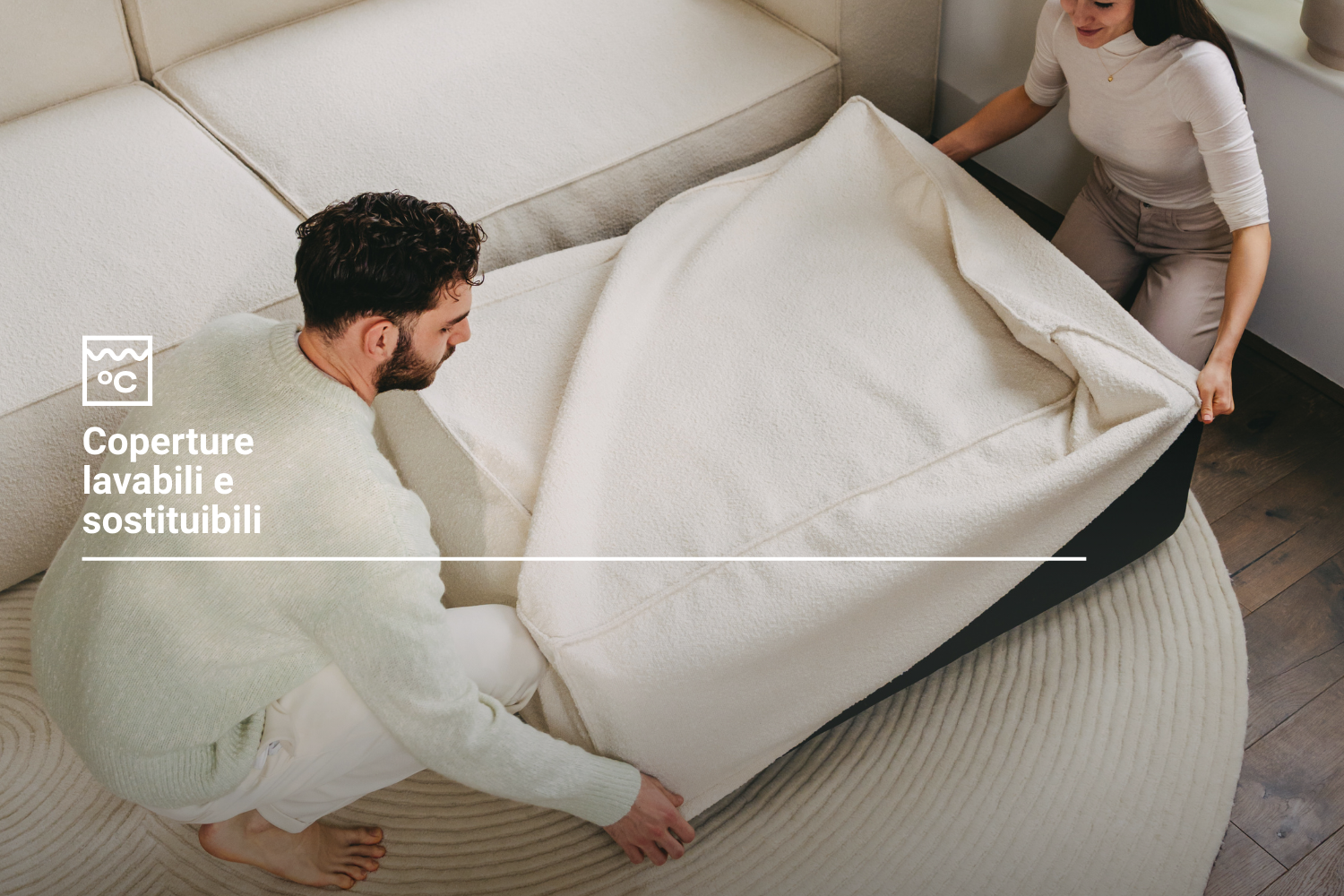 Divano modulare Mike con funzione letto