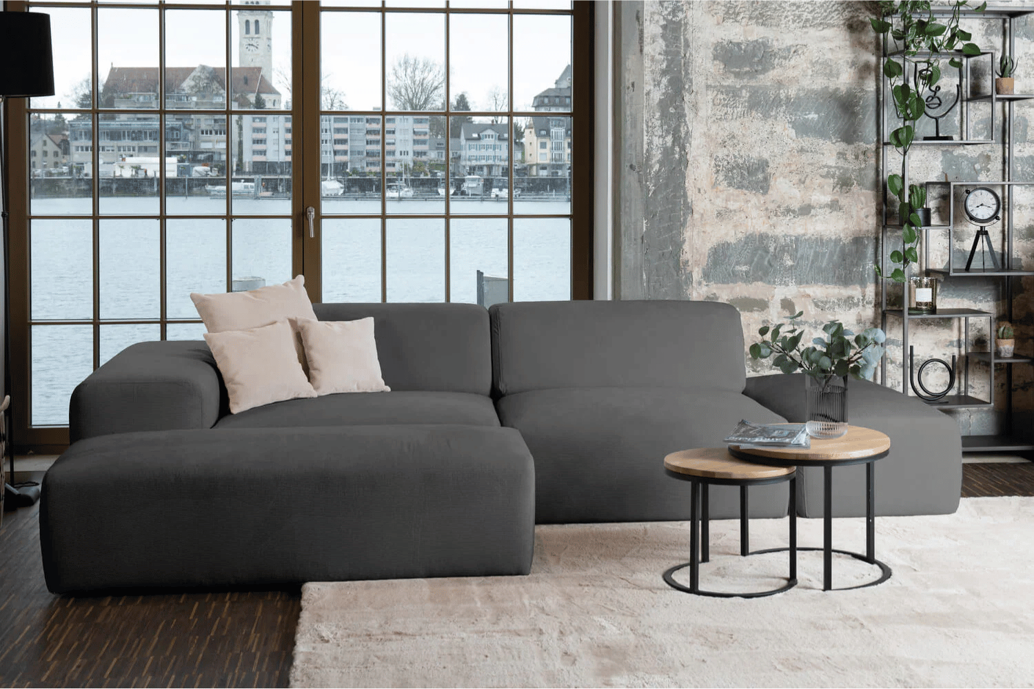 Nina 4-seater modular corner sofa with bed function