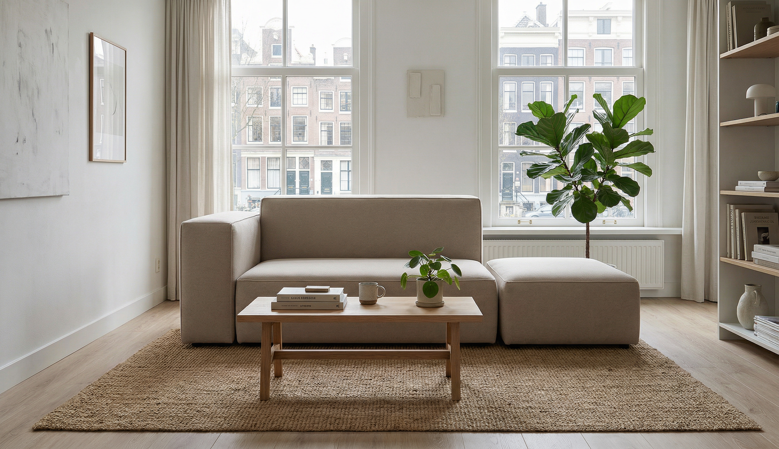 Italian Harvey open 2-seater modular sofa