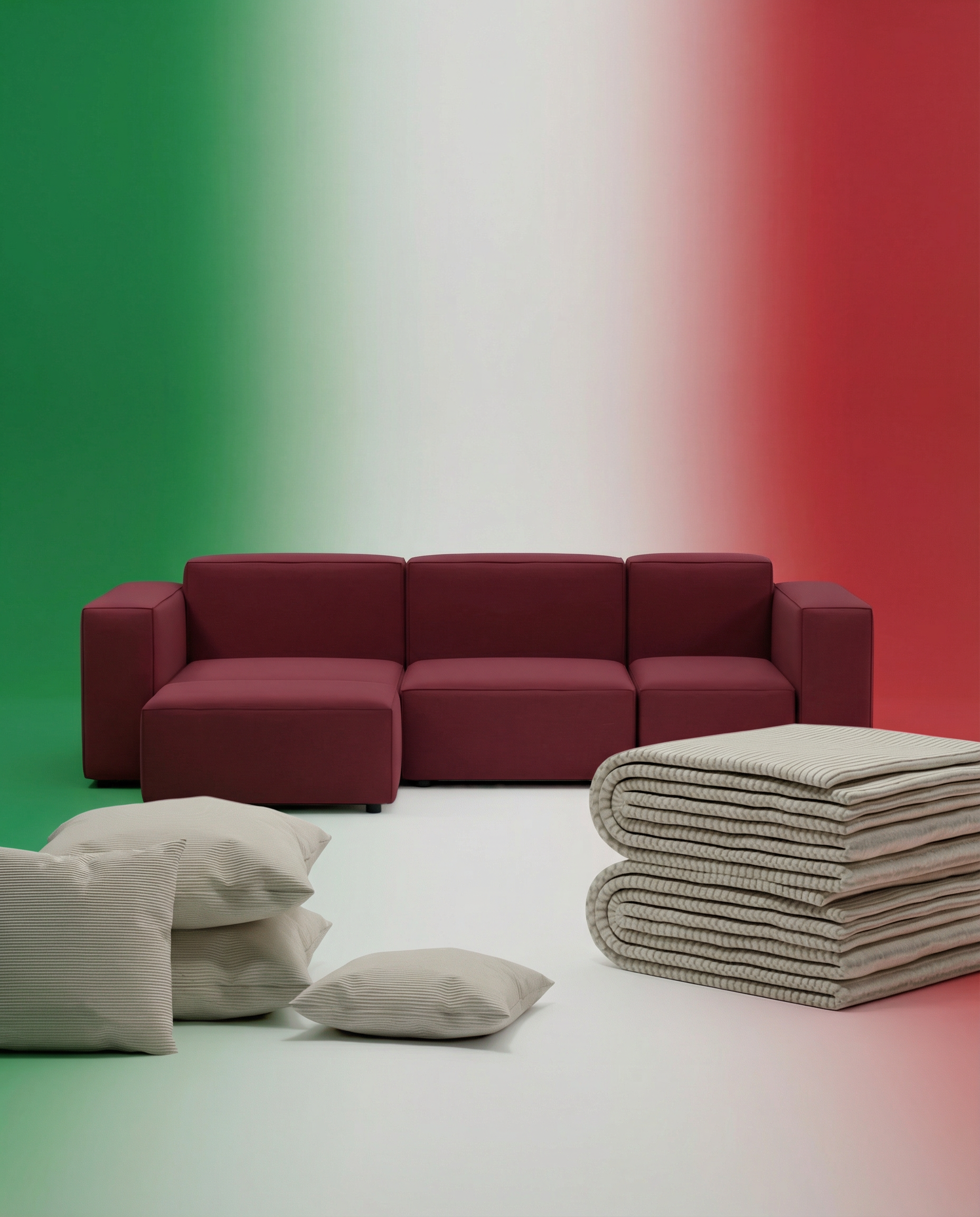 3 in 1 set Italiano Divano modulare ad angolo Harvey a 4 posti con funzione letto