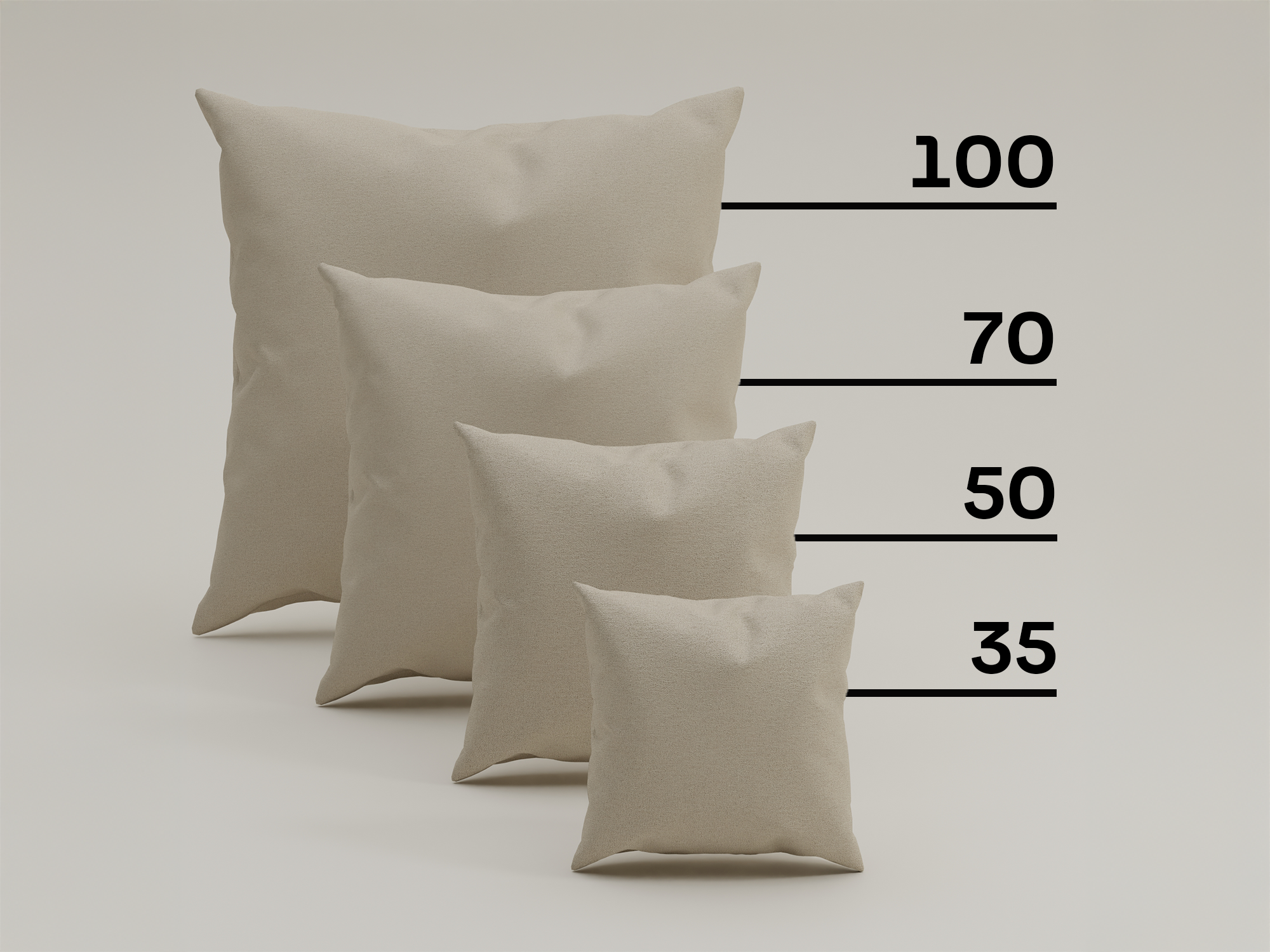 Fabric cover - Linea decorative cushion