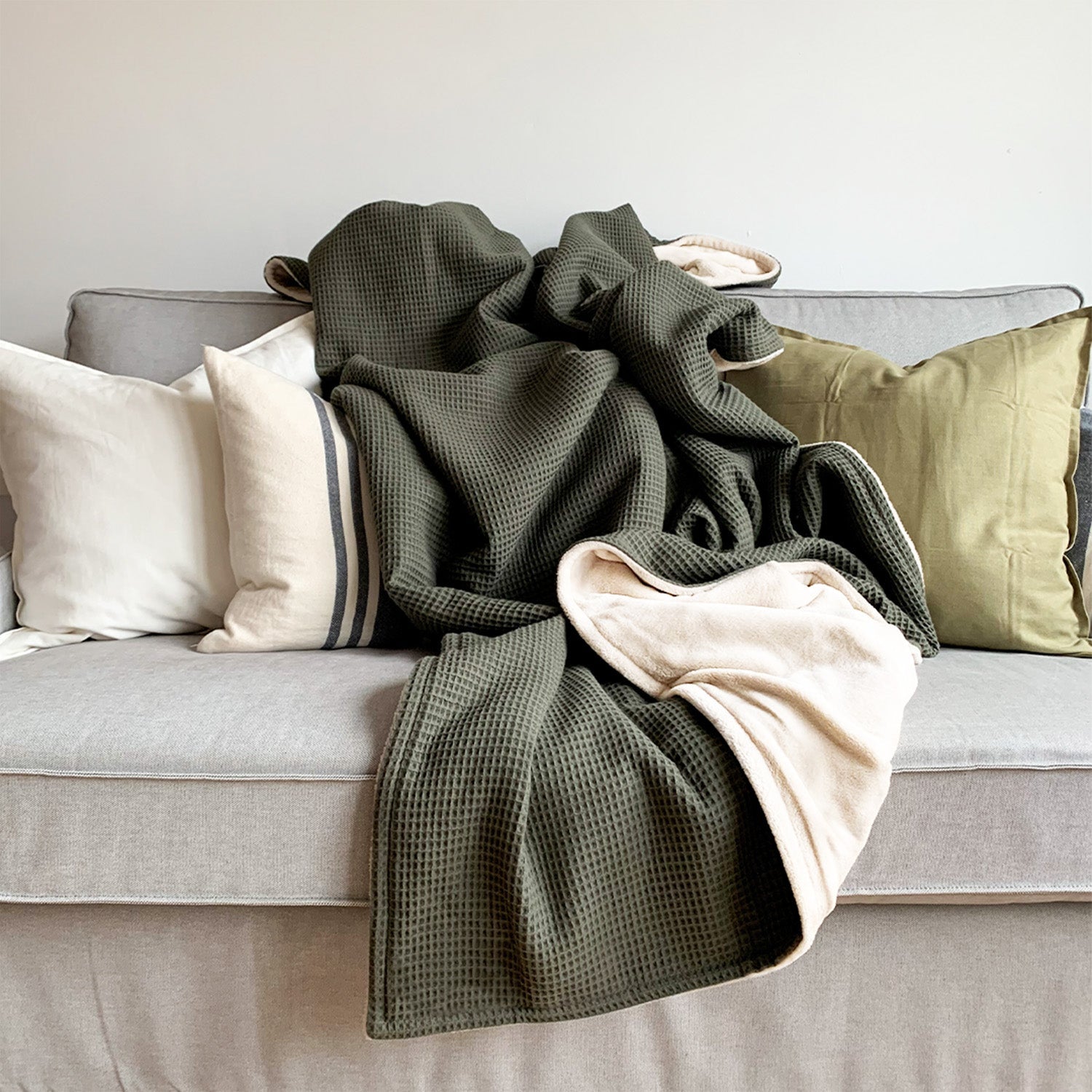 Kuscheldecke Zoe Waldgrün 145 x 210 cm - Livom