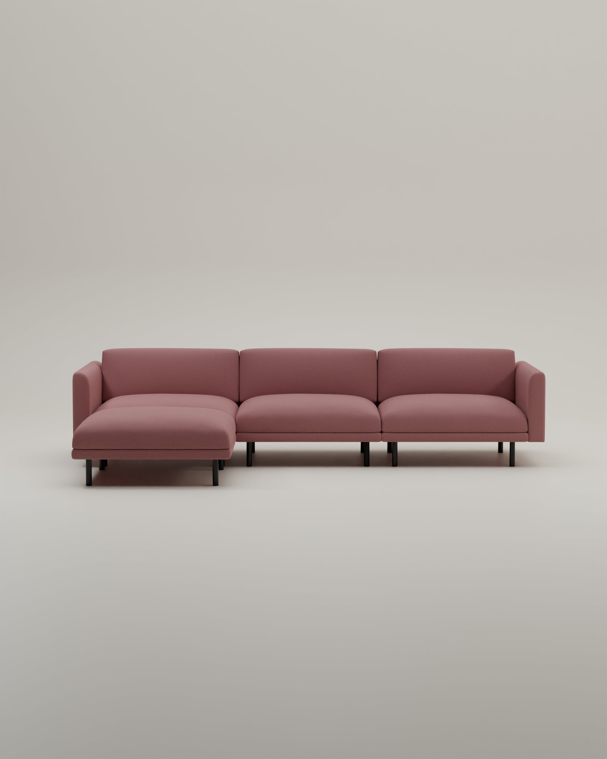 Divano modulare Aera di Livom in tonalità blush