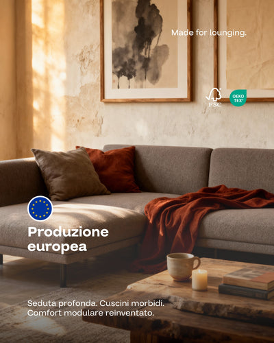 Divano modulare Aera 2.5 posti con pouf