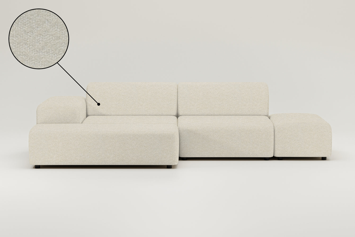 Stoffbezug - Modulares Ecksofa Nina 4-Sitzer