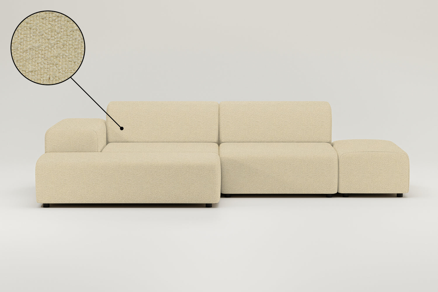 Stoffbezug - Modulares Ecksofa Nina 4-Sitzer