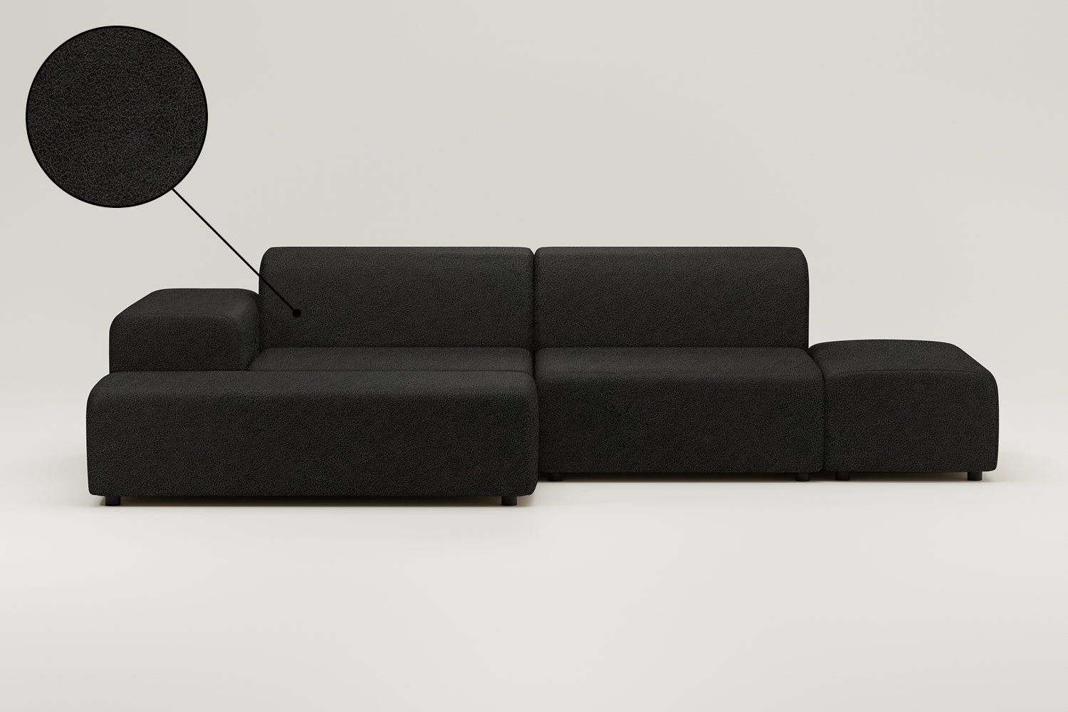 Stoffbezug - Modulares Ecksofa Nina 4-Sitzer