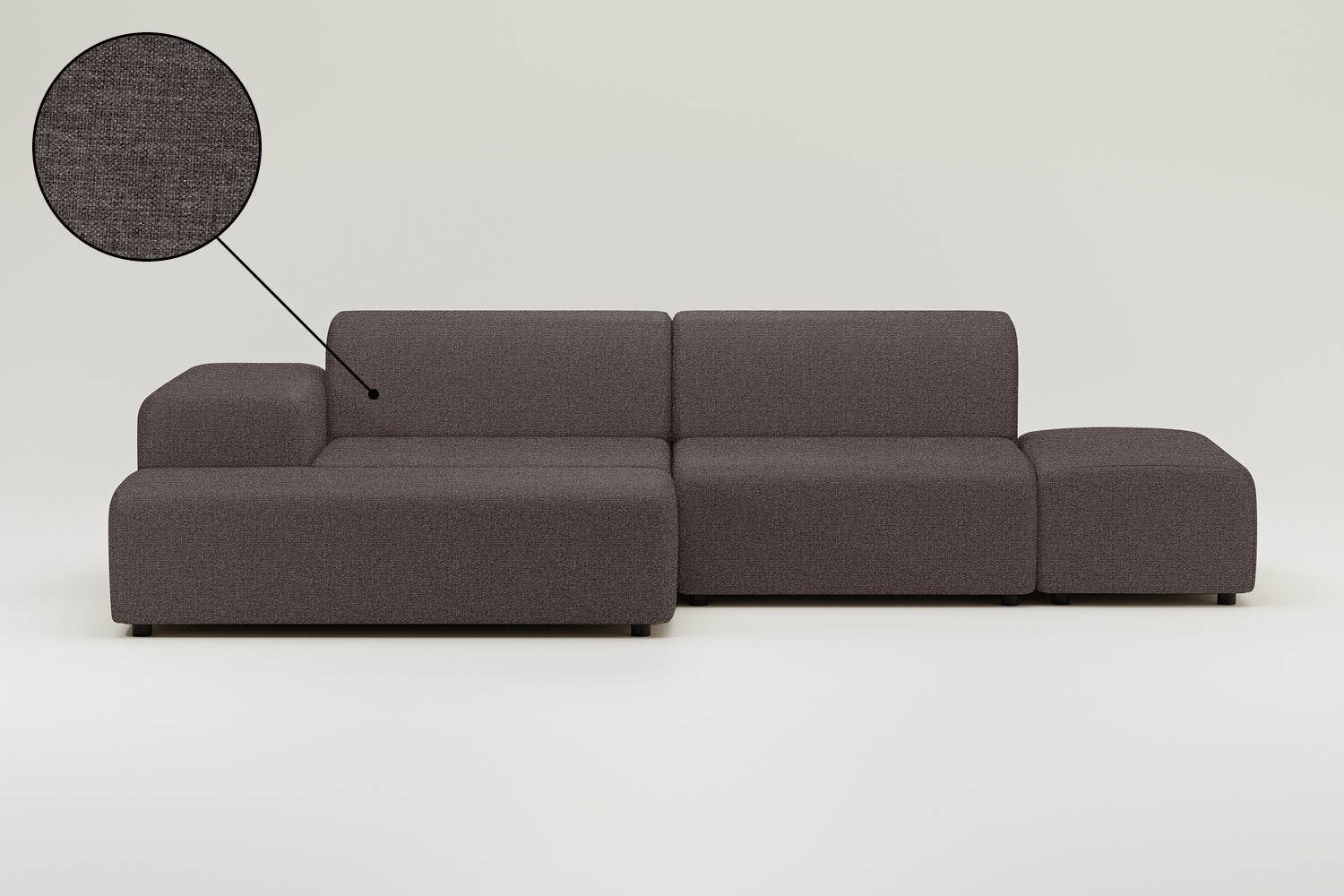 Stoffbezug - Modulares Ecksofa Nina 4-Sitzer