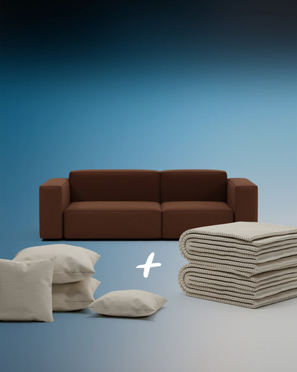 Divano modulare Harvey 3 posti con funzione letto 2 in 1 Set