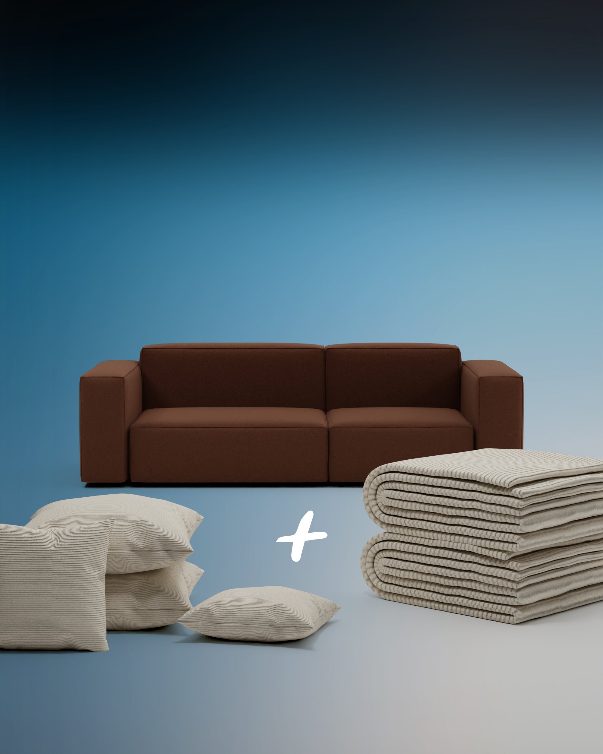 Divano modulare Harvey 3 posti con funzione letto 2 in 1 Set