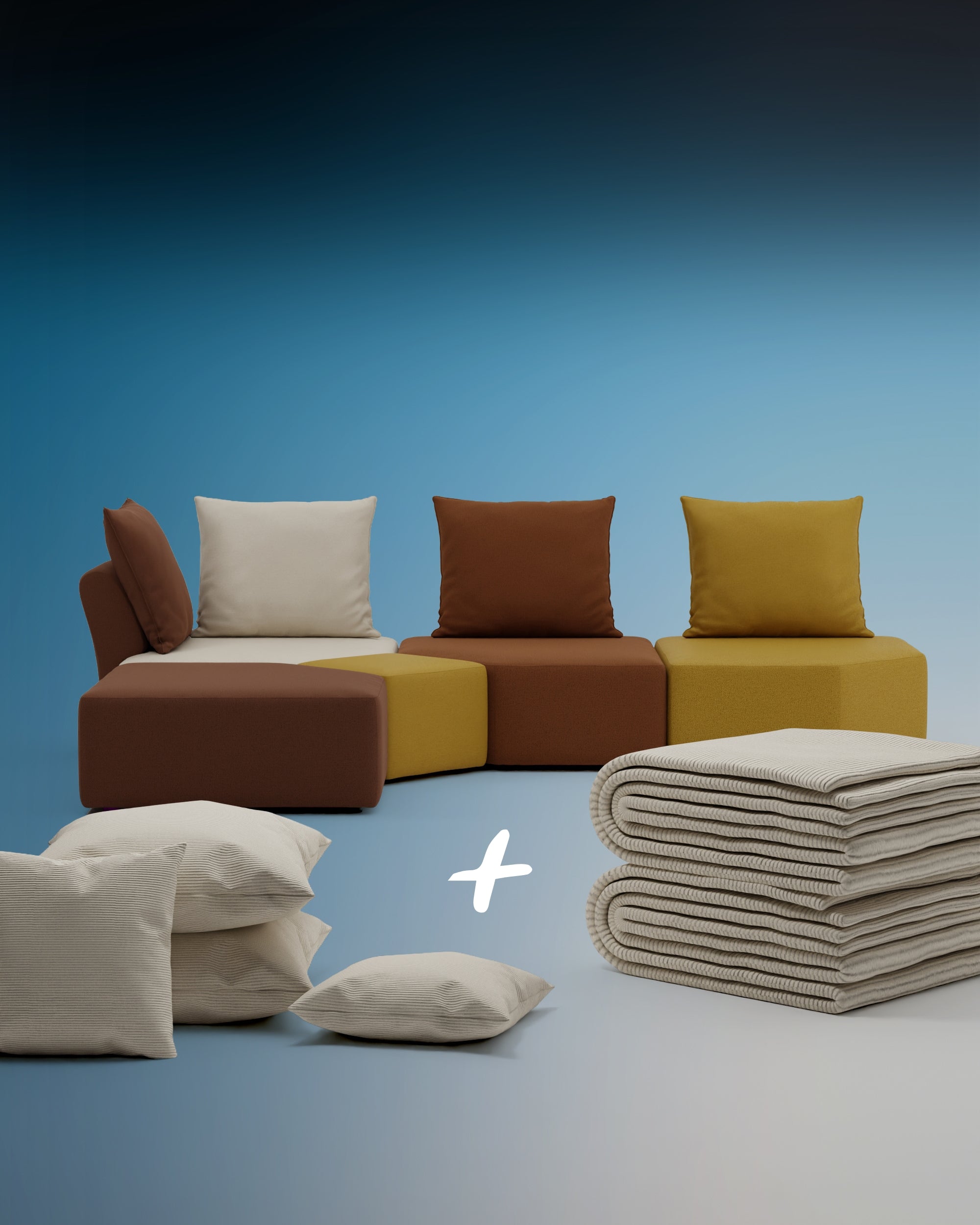 Edizione speciale Amber – divano modulare Katrina 3 in 1 Set