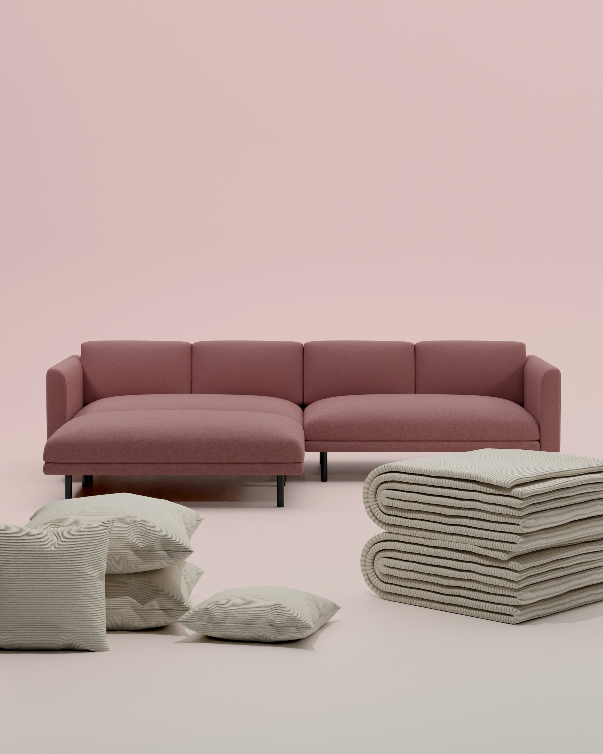3 in 1 set Aera 3 seater modular sofa with pouf