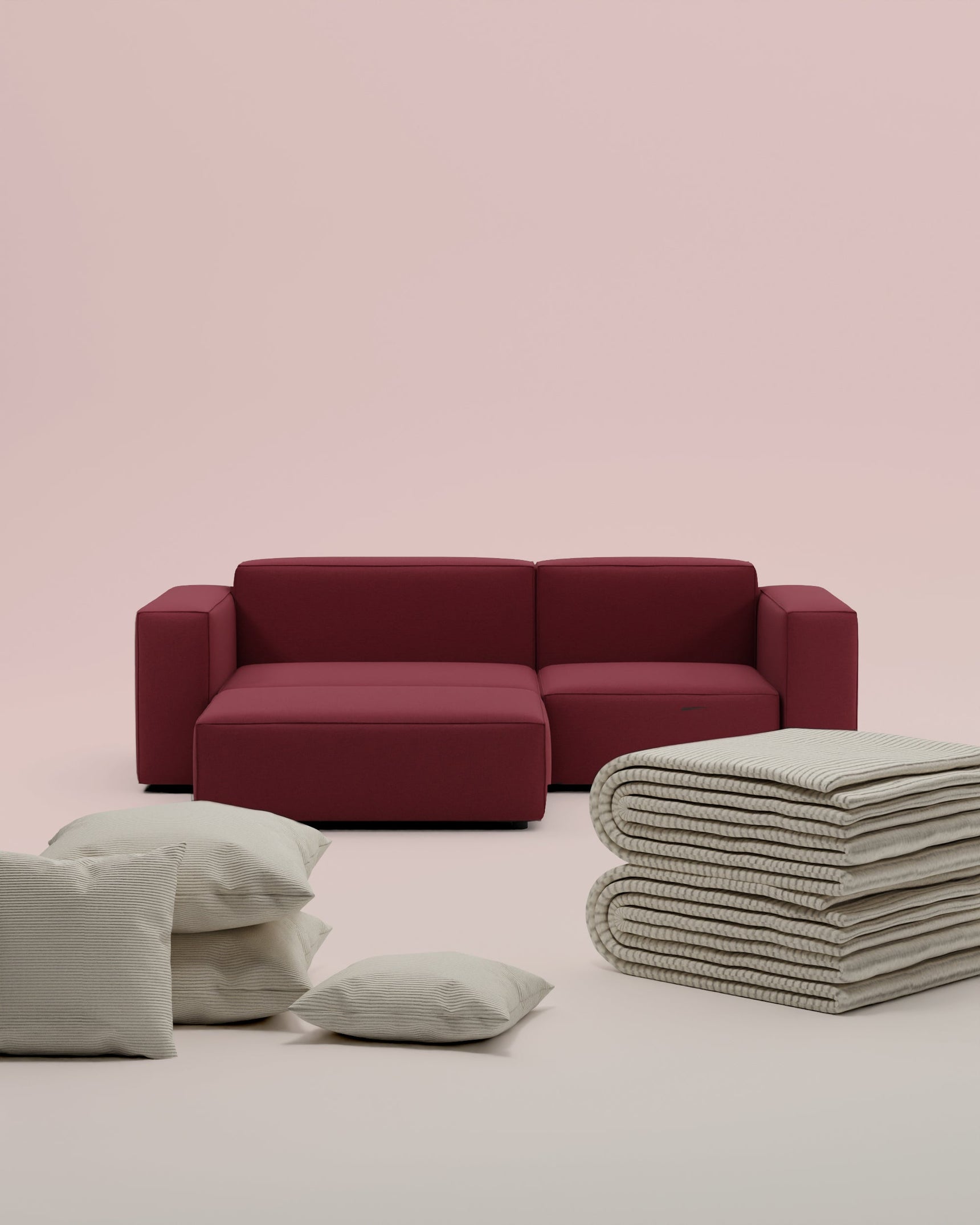 3 in 1 set Divano angolare modulare Harvey 3 posti con funzione letto