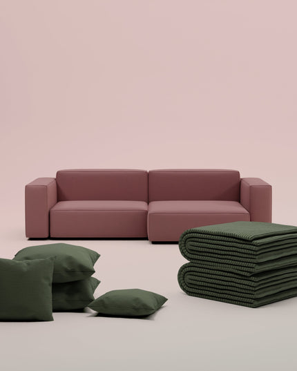 3 in 1 set Divano angolare modulare Harvey 4 posti con funzione letto