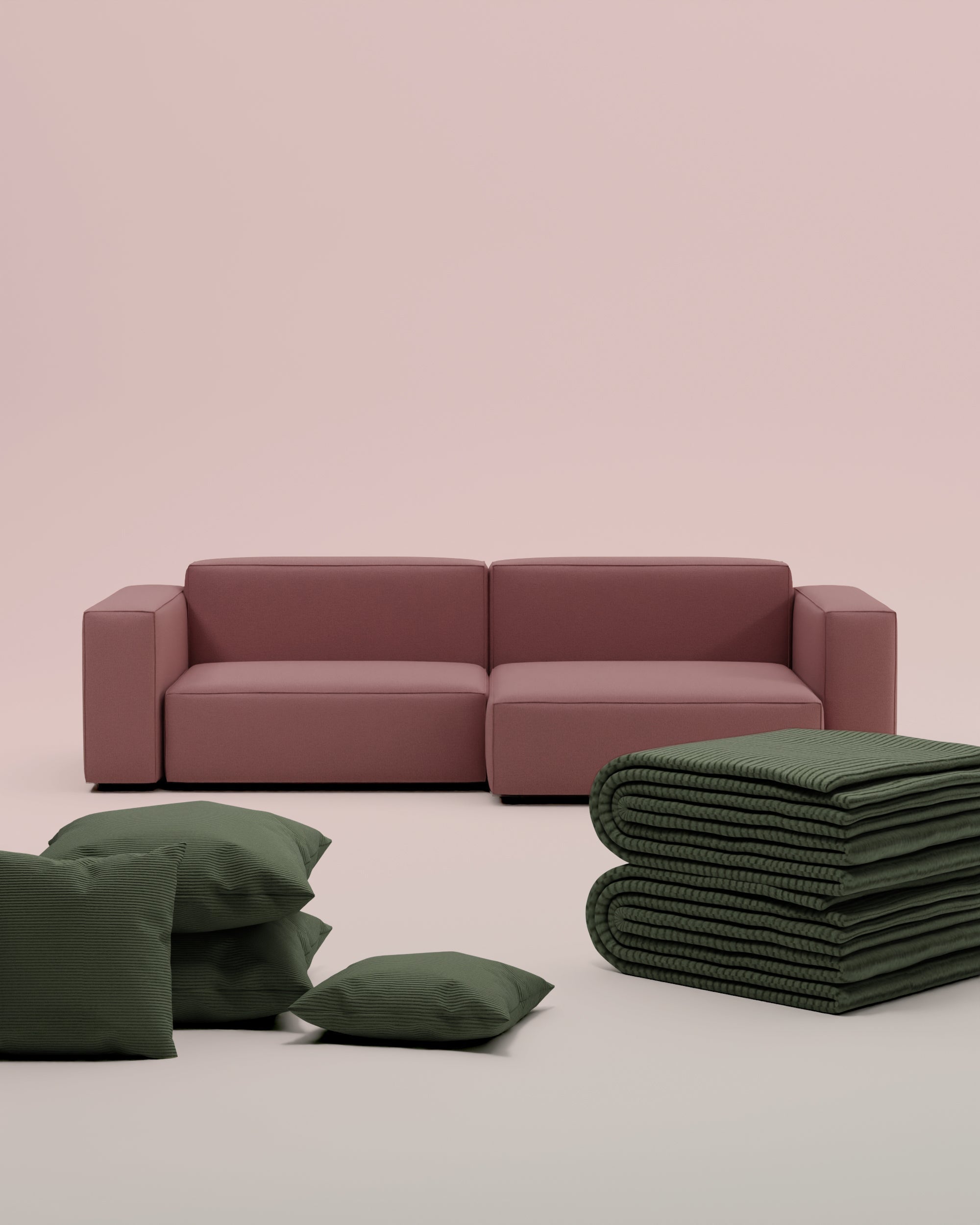3 in 1 set Harvey 4 seater modular corner sofa with bed function