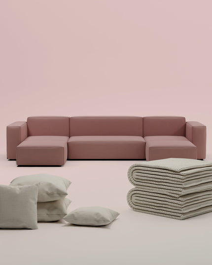 3 in 1 set Divano modulare Harvey a forma di U / salotto con funzione letto