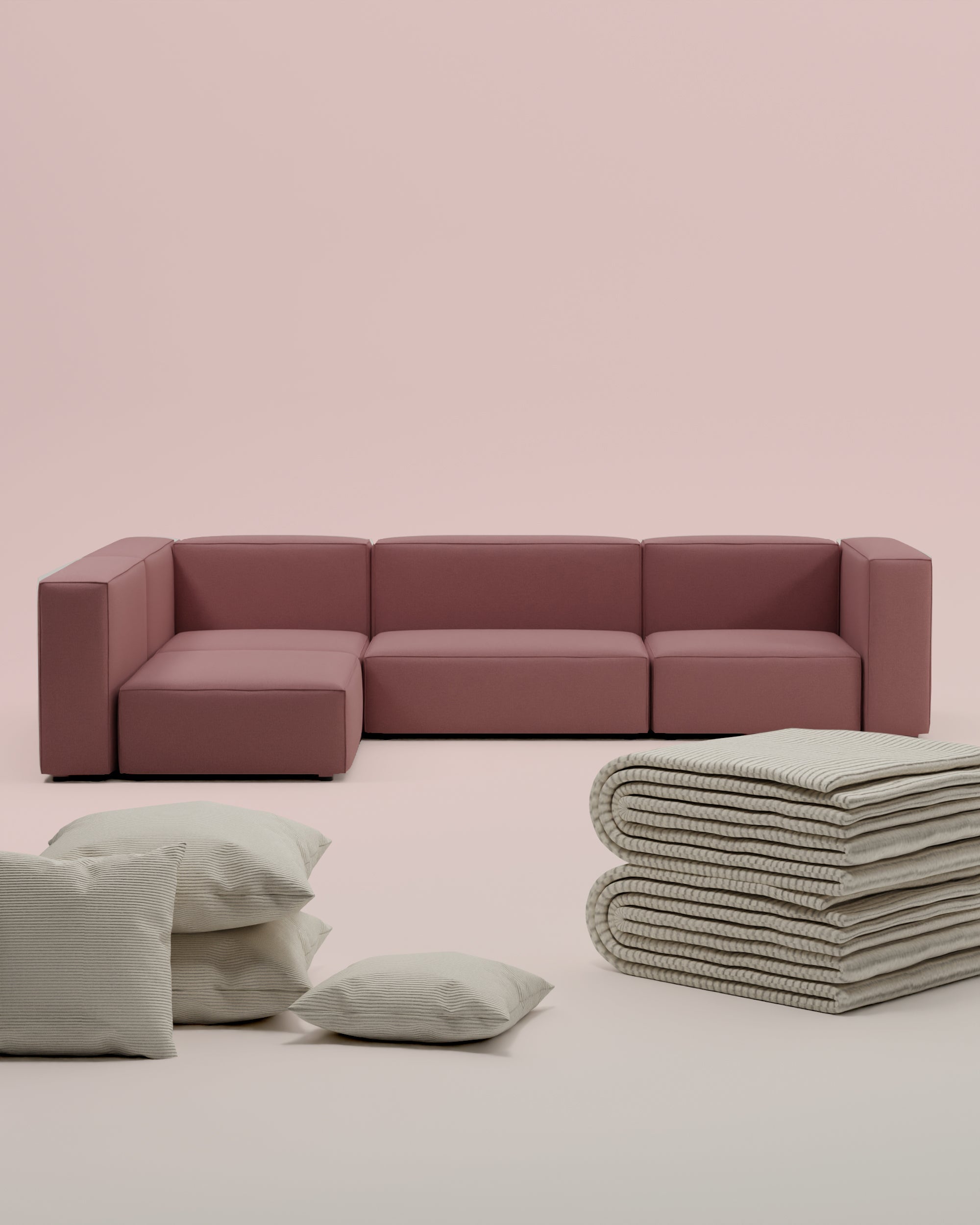 3 in 1 set Harvey XL modular corner sofa with bed function