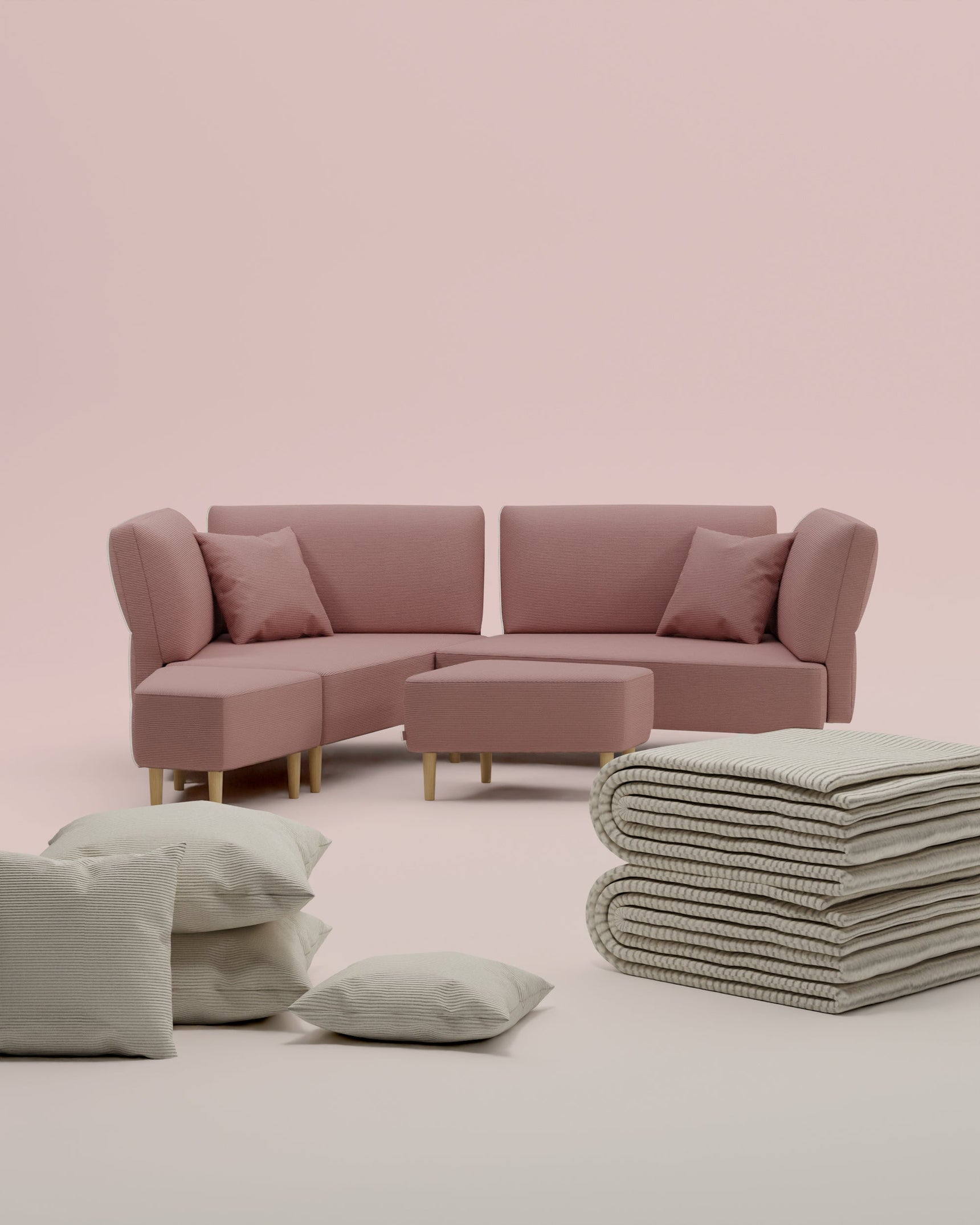 3 in 1 set Divano modulare Mike con funzione letto