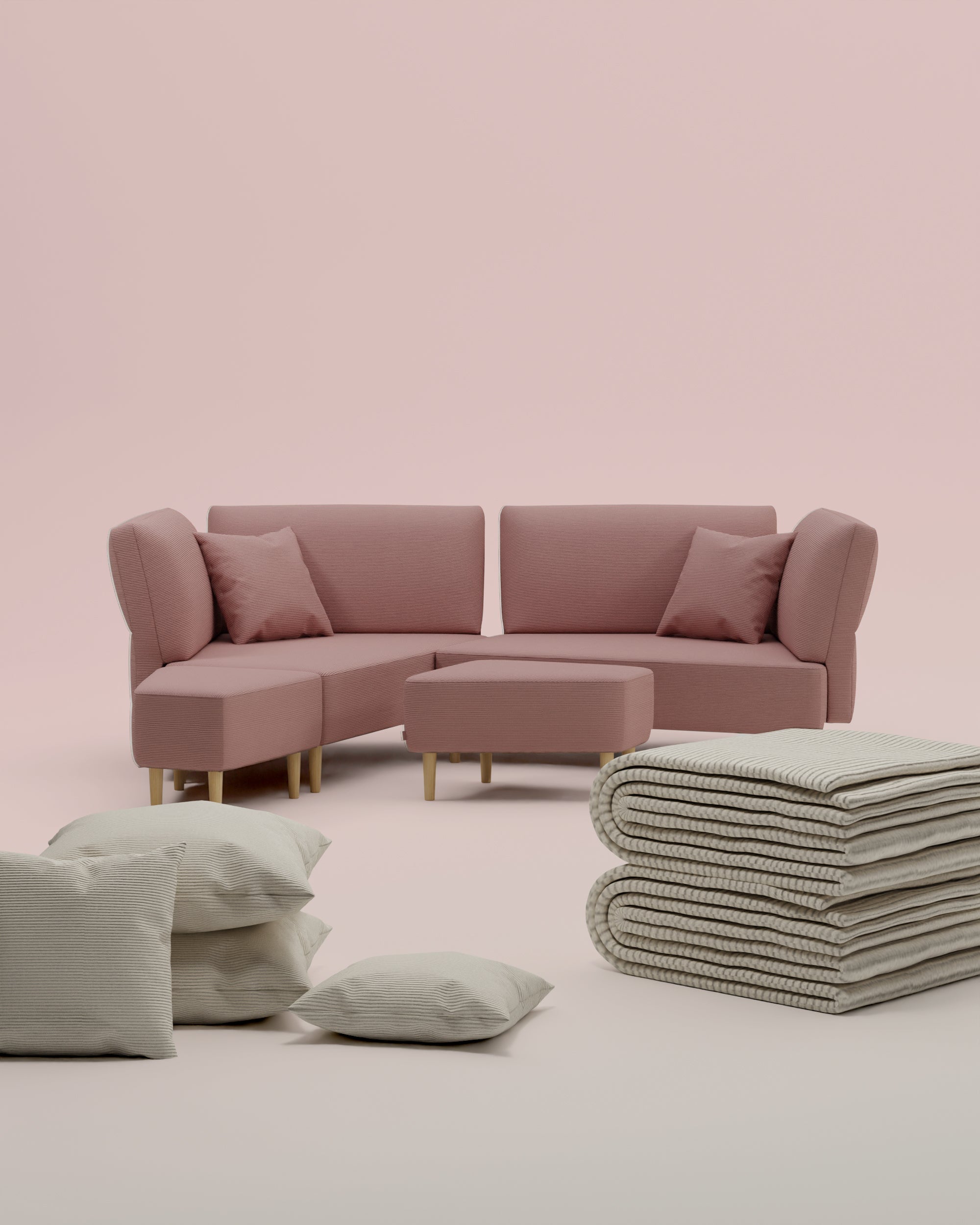 3 in 1 set Mike modular sofa with bed function
