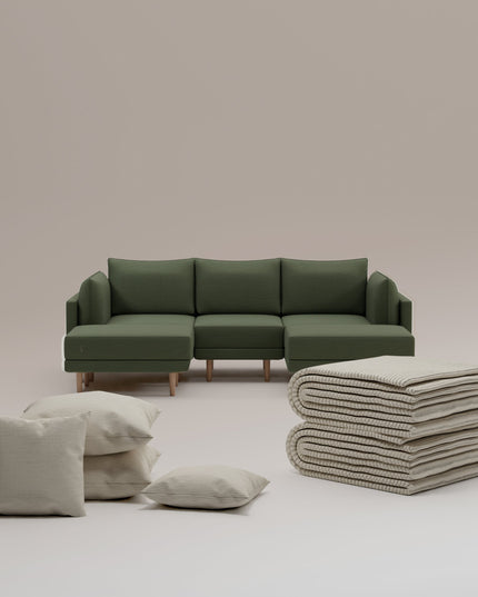 3 in 1 set Divano modulare Donna a forma di U con funzione letto