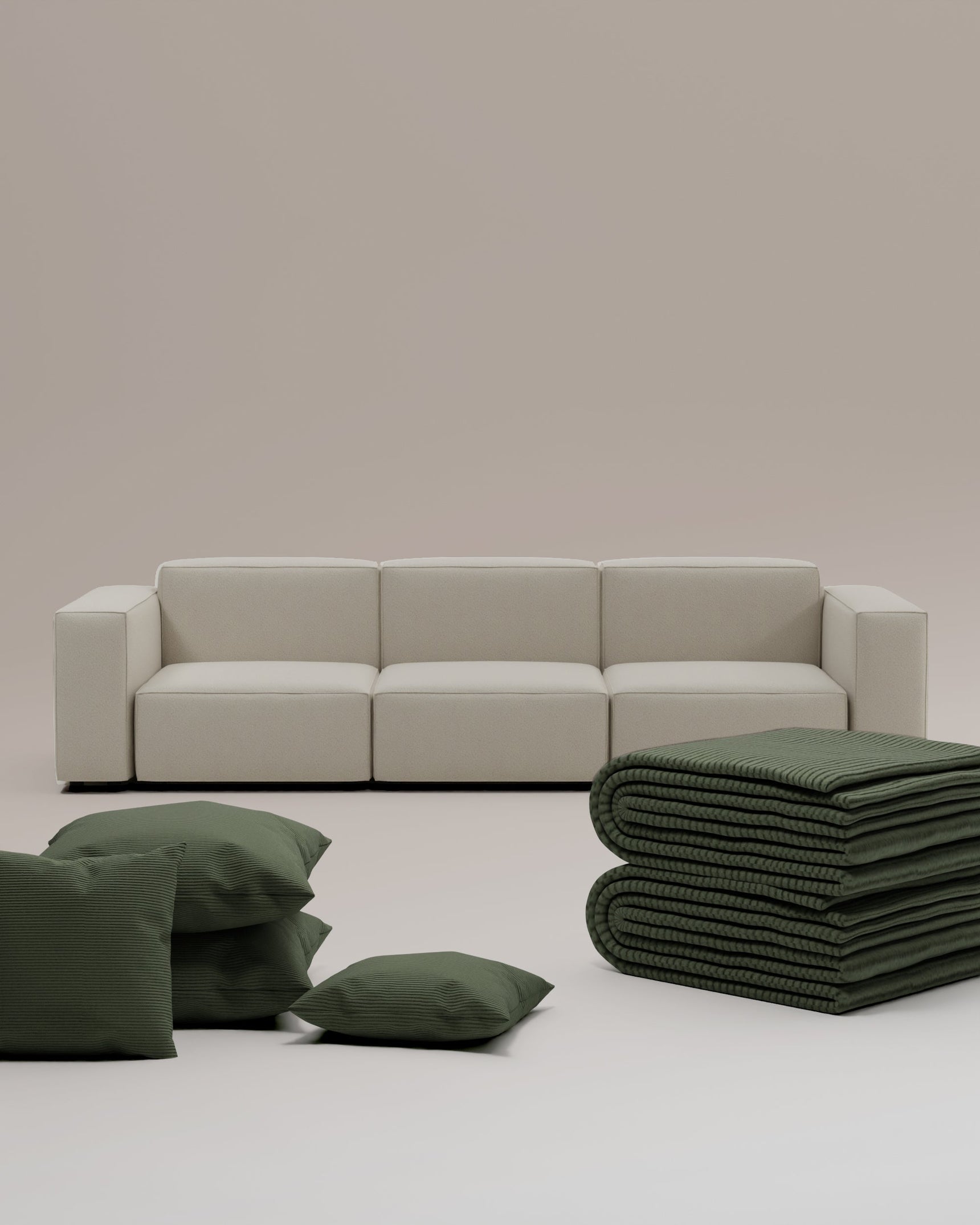 3 in 1 set Harvey 4 seater modular sofa with bed function