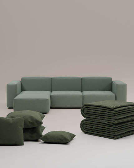 3 in 1 set Divano modulare Harvey 4 posti L con funzione letto