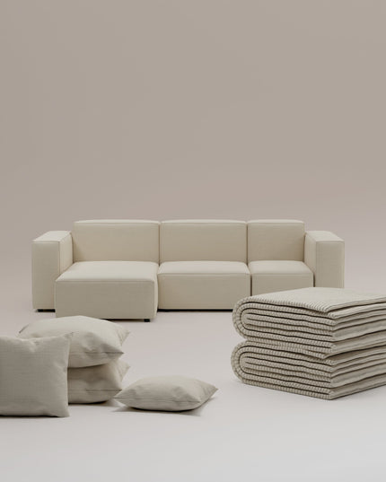 3 in 1 set Divano modulare ad angolo Harvey a 4 posti L Mini con funzione letto