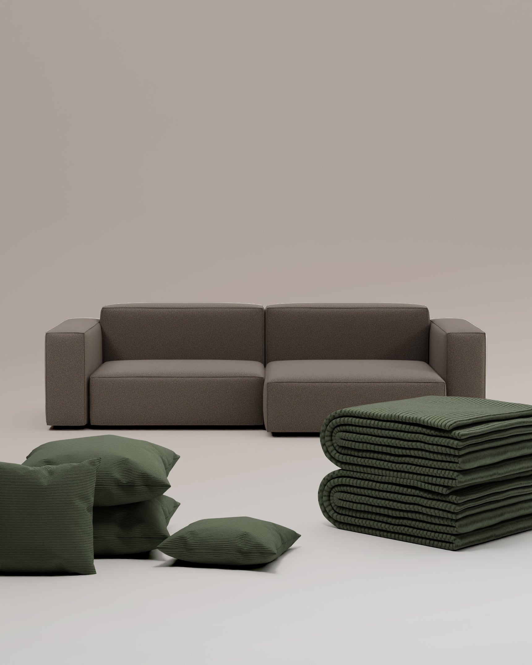 3 in 1 set Harvey 4 seater modular corner sofa with bed function