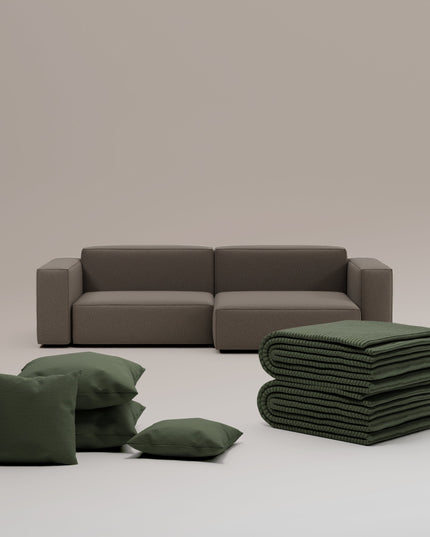 3 in 1 set Divano angolare modulare Harvey 4 posti con funzione letto